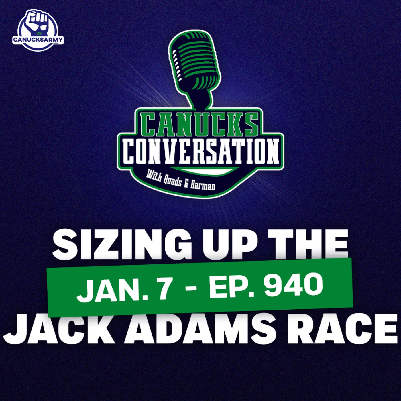 Jan. 7: Canucks lose + sizing up the Jack Adams race (ep. 940) episode artwork