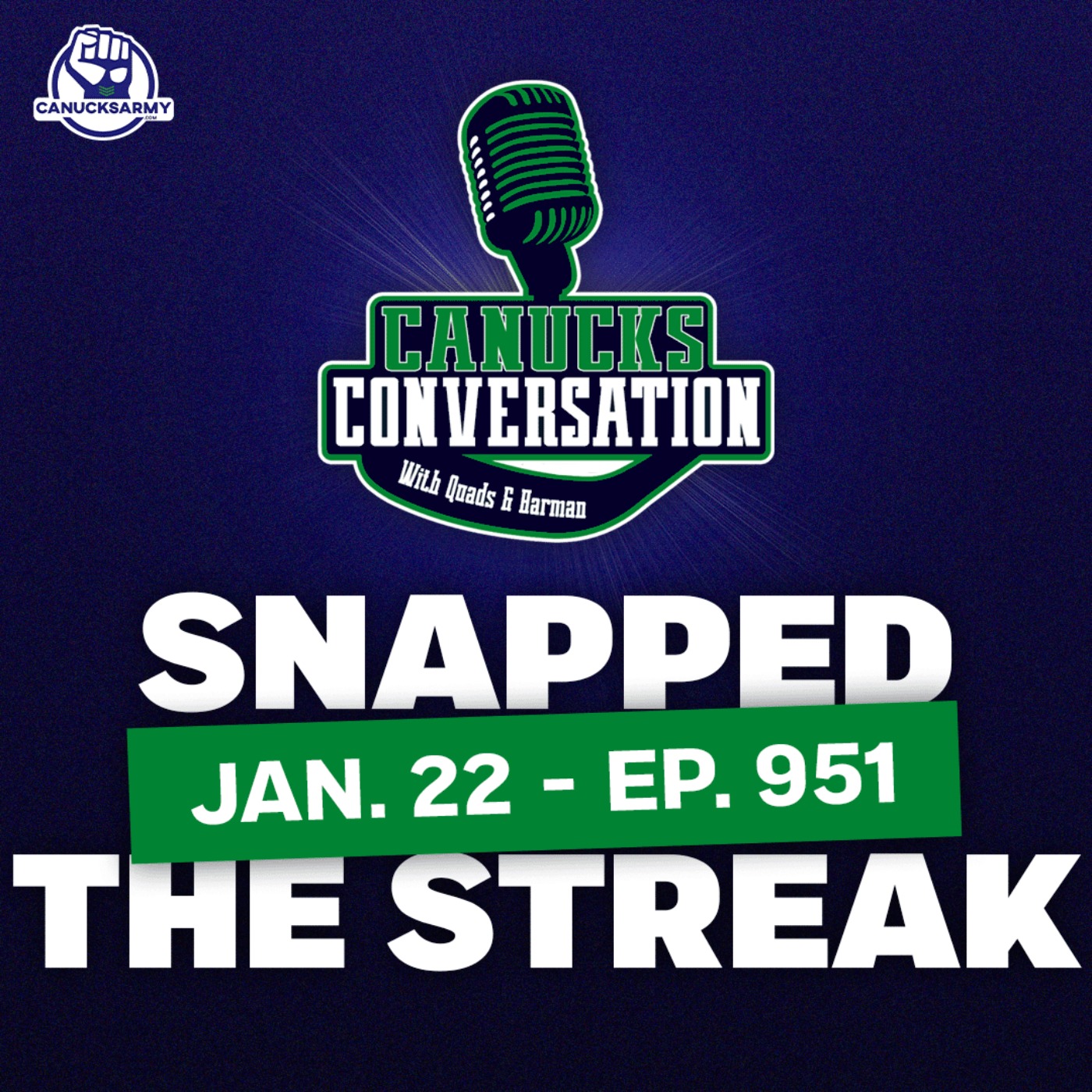 Jan. 22: Canucks snap the streak + Family Feud JPat Edition (ep. 951) episode artwork