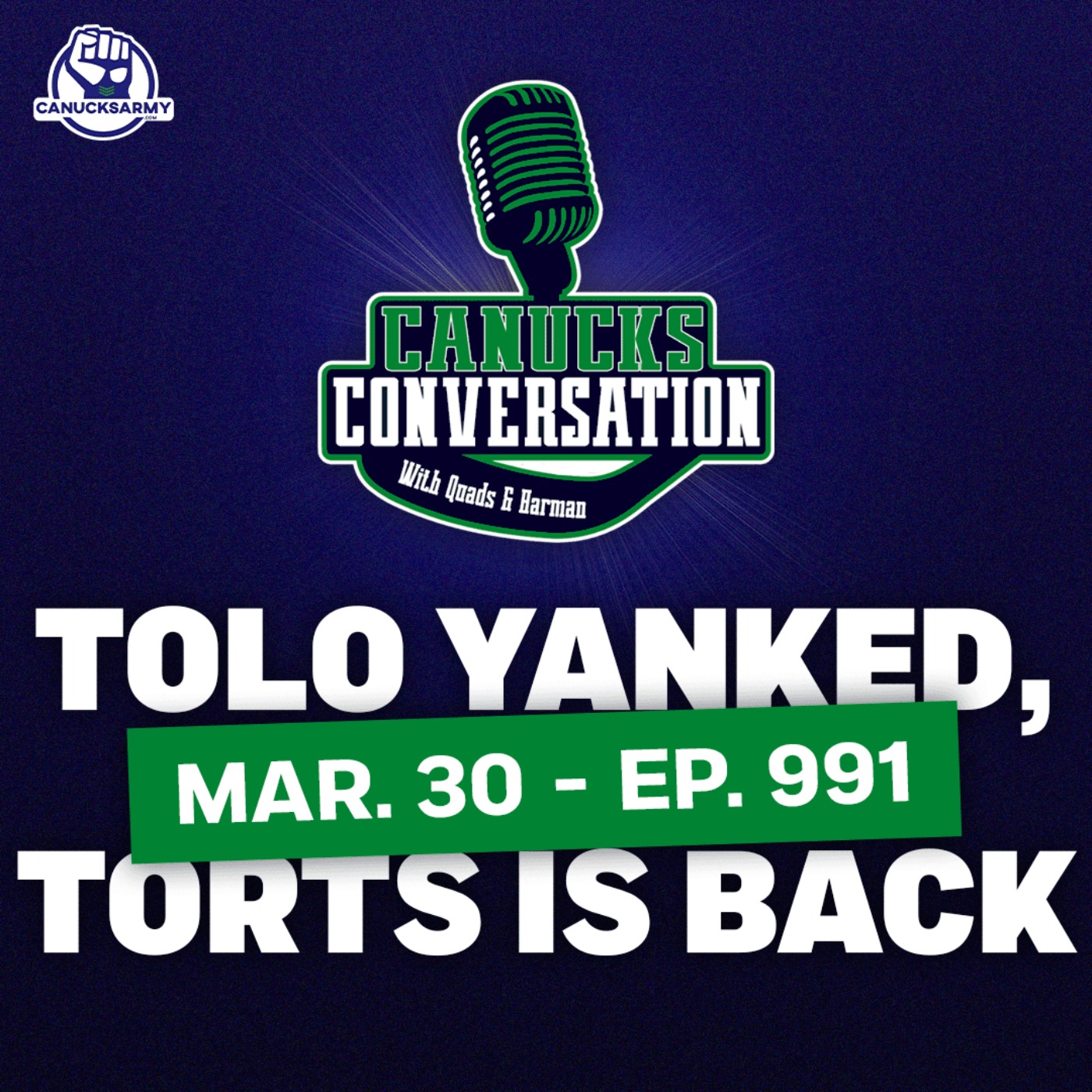Mar. 30: Tolopilo yanked, Torts is back, & Cootes cruising in playoffs (ep. 991) episode artwork