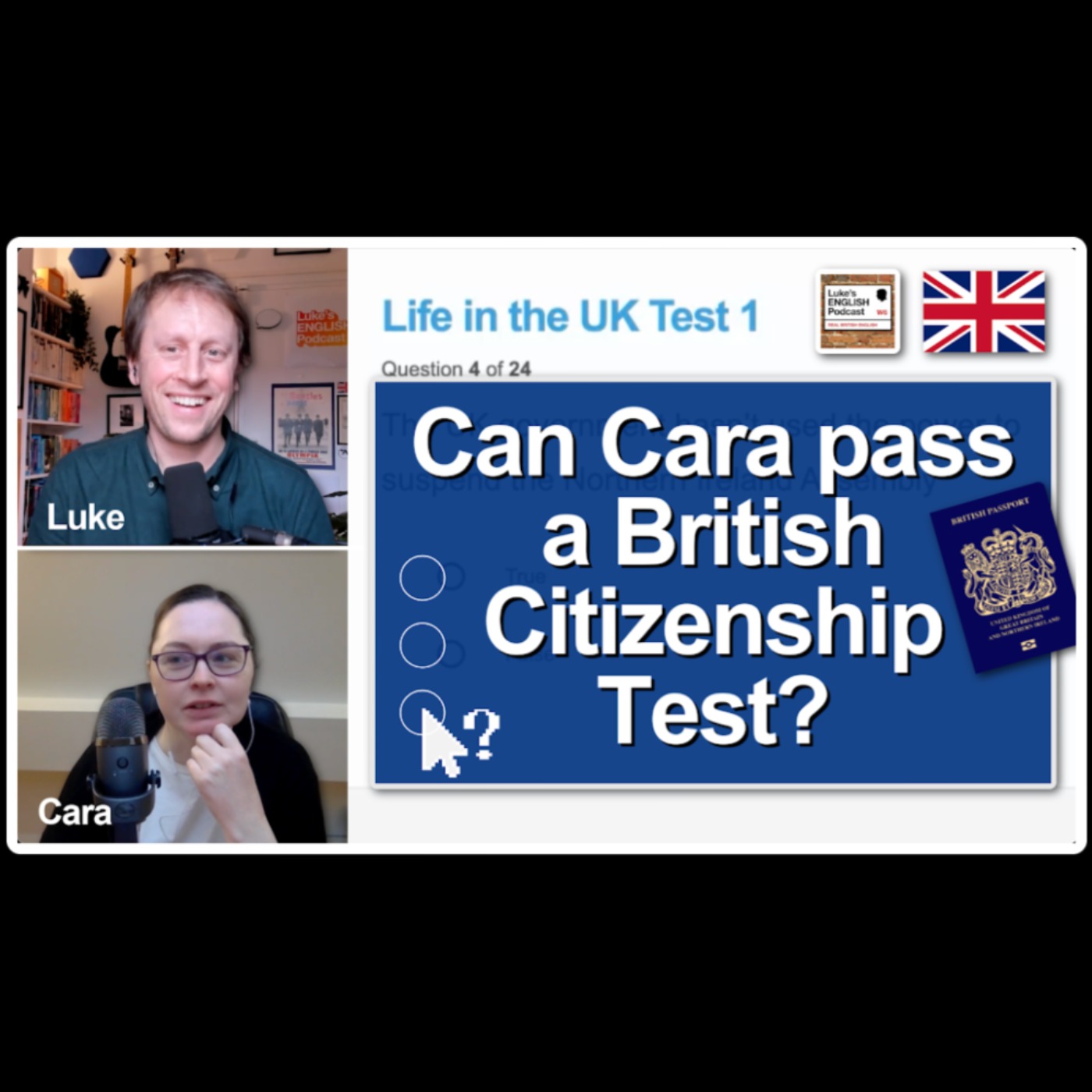 812. Can You Pass A British Citizenship Test? 🇬🇧 🛂 (with Cara Leopold) - podcast episode cover