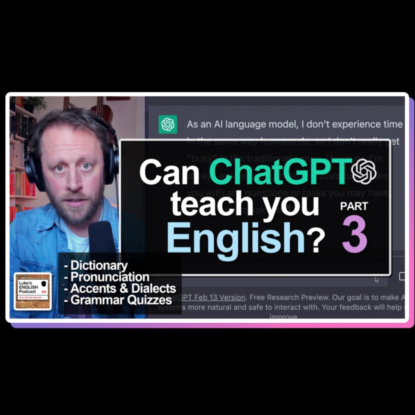 823. ChatGPT & Learning English PART 3 - podcast episode cover