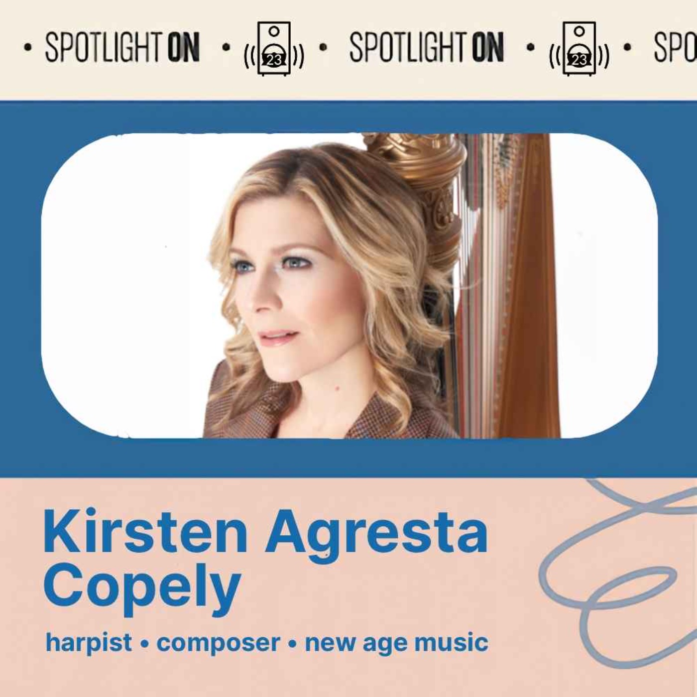 cover art for Kirsten Agresta Copely creates New Age harp soundscapes