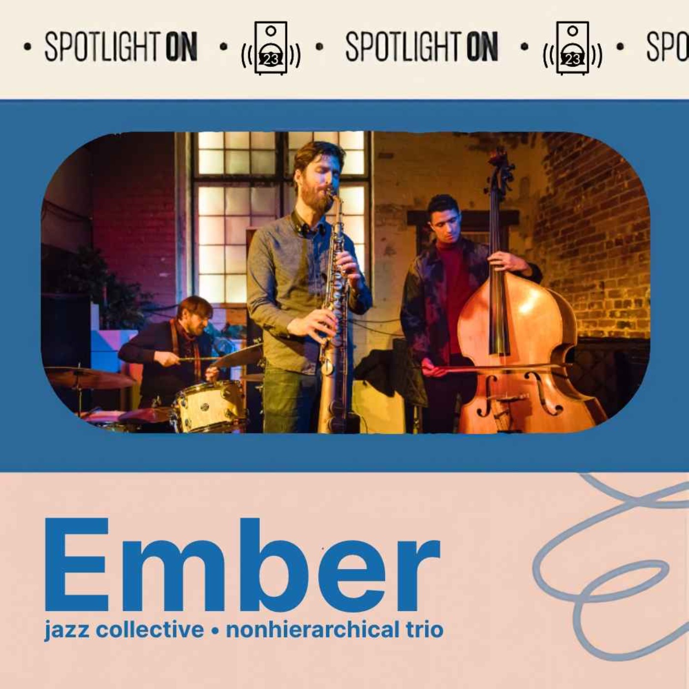 cover art for EMBER are a jazz trio with a collective mindset