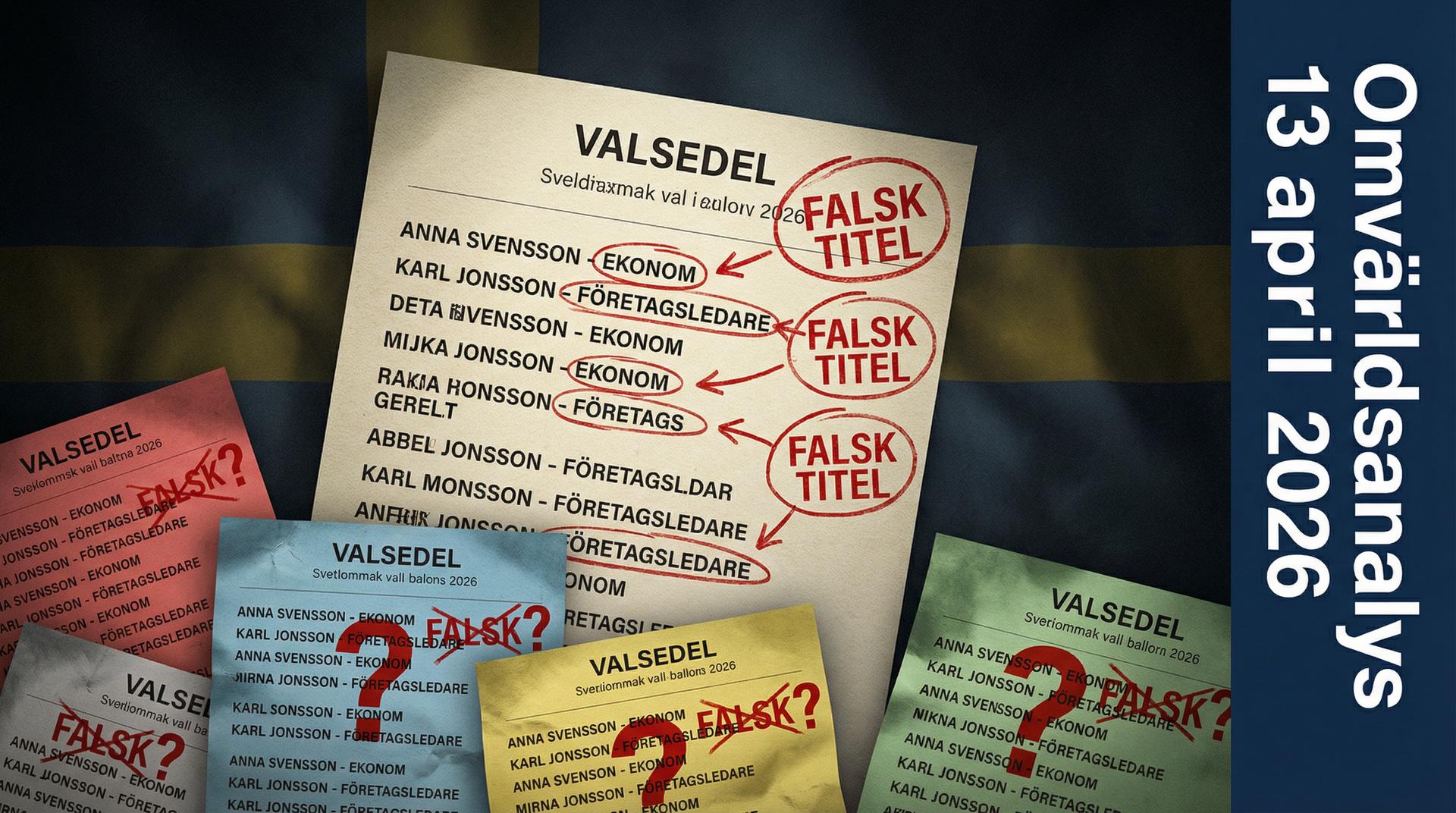 580 - Politiker sprider falska titlar om sig själva - på årets valsedlar!