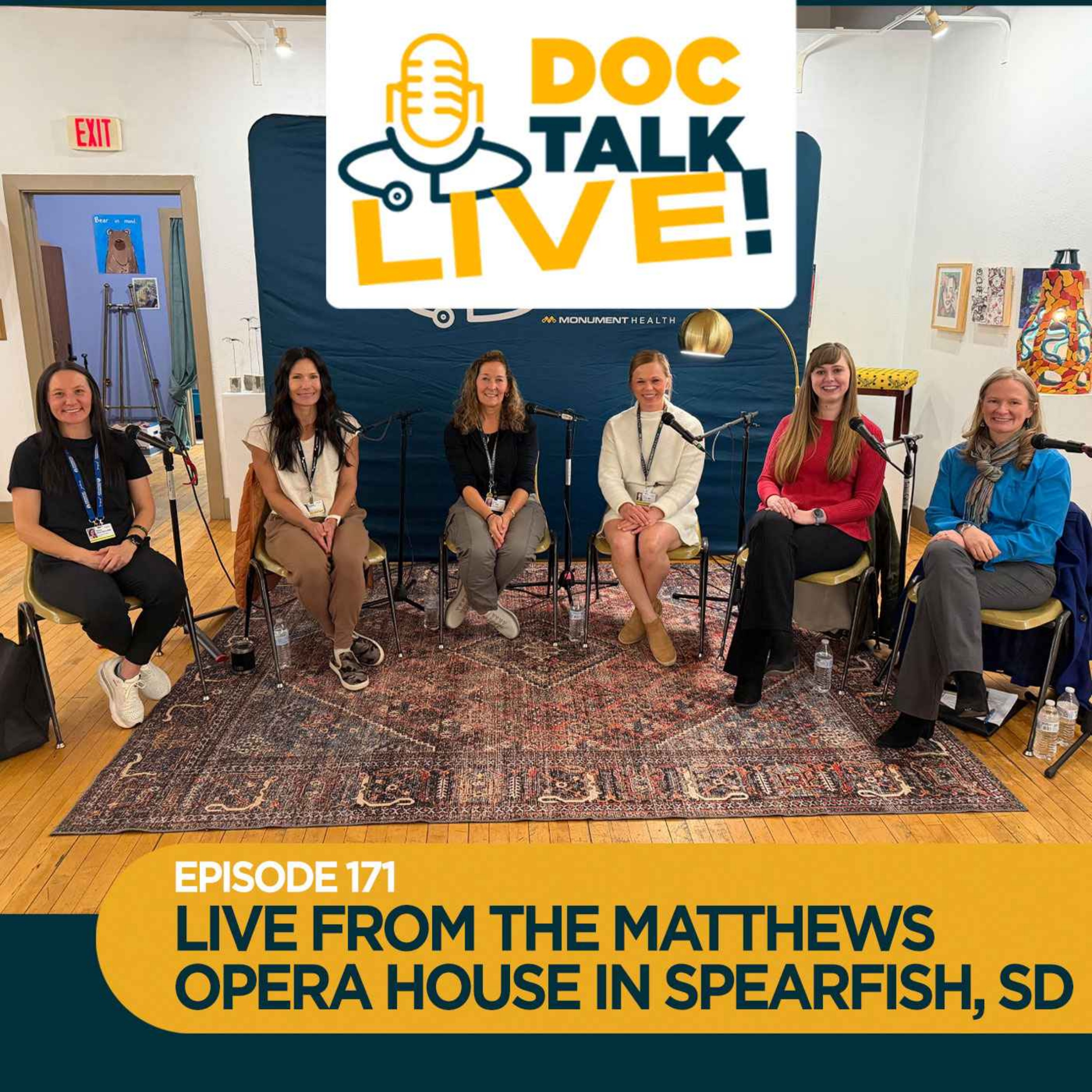 Episode 171: Doc Talk Live! at The Matthews Art Center - Staying on Track When the Holidays Throw Off Everything episode artwork
