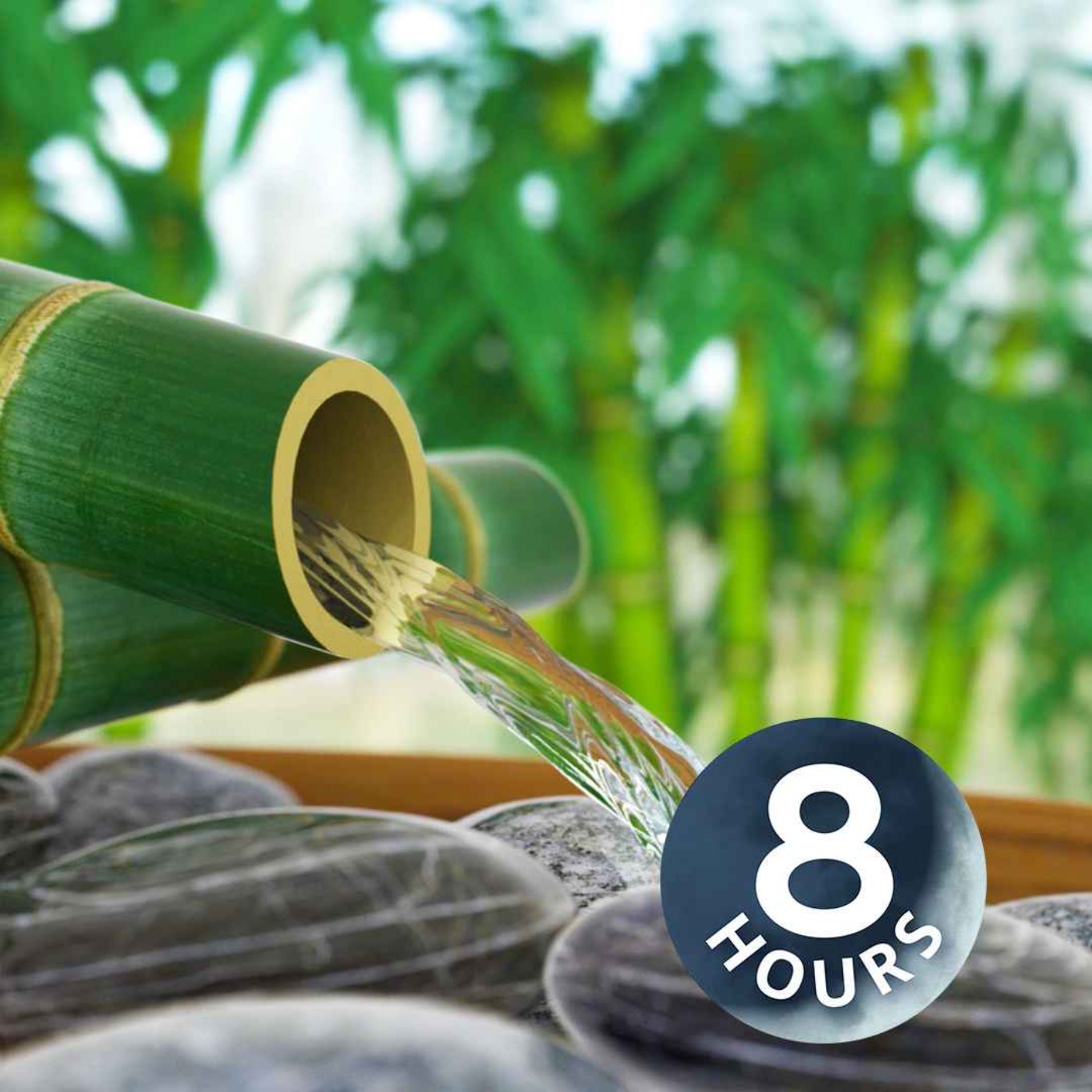 cover art for Sonido de fuente de bambú con agua para dormir | Ruido blanco (8 horas)