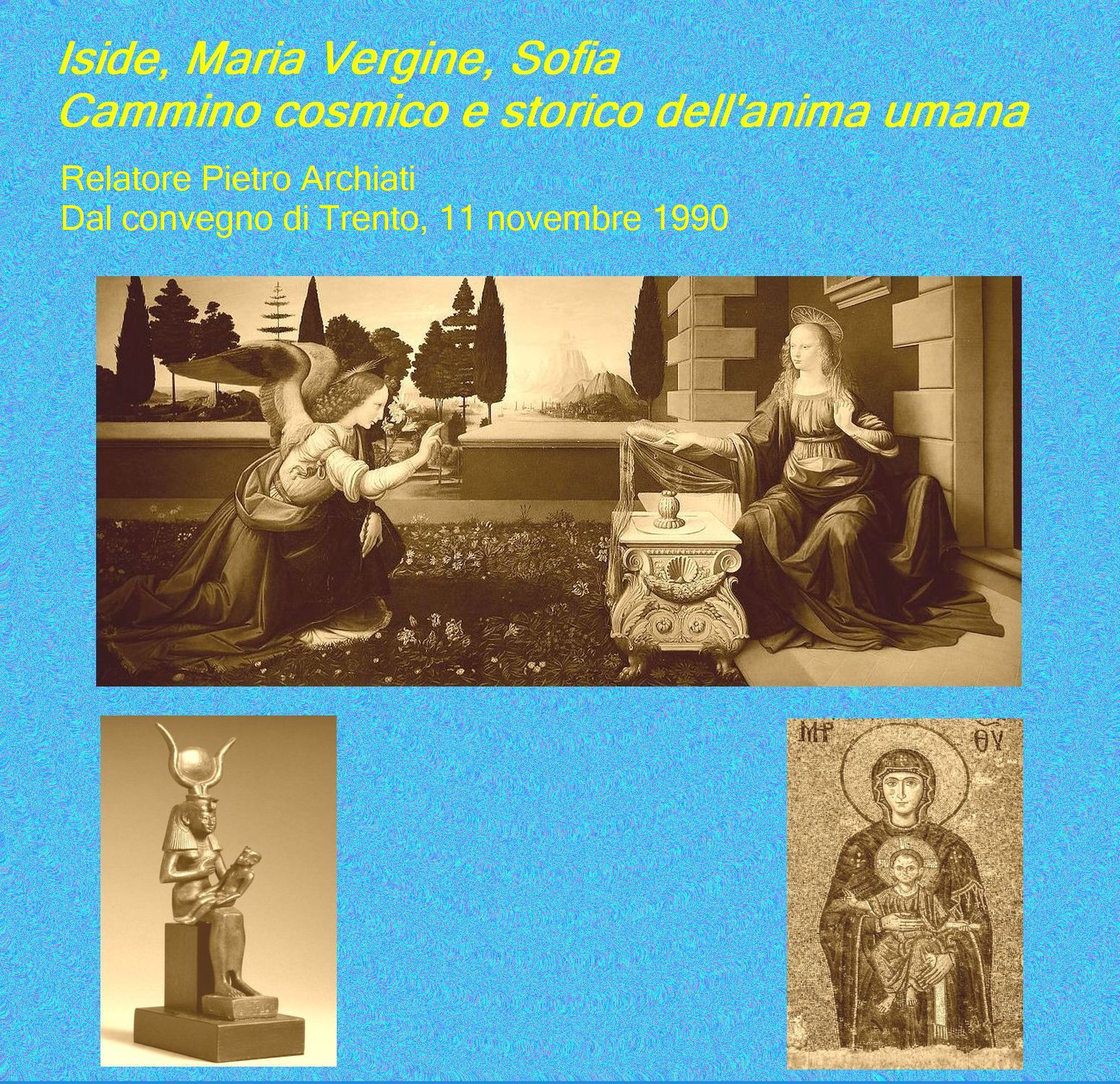 cover art for 01A - Iside, Maria Vergine, Sofia