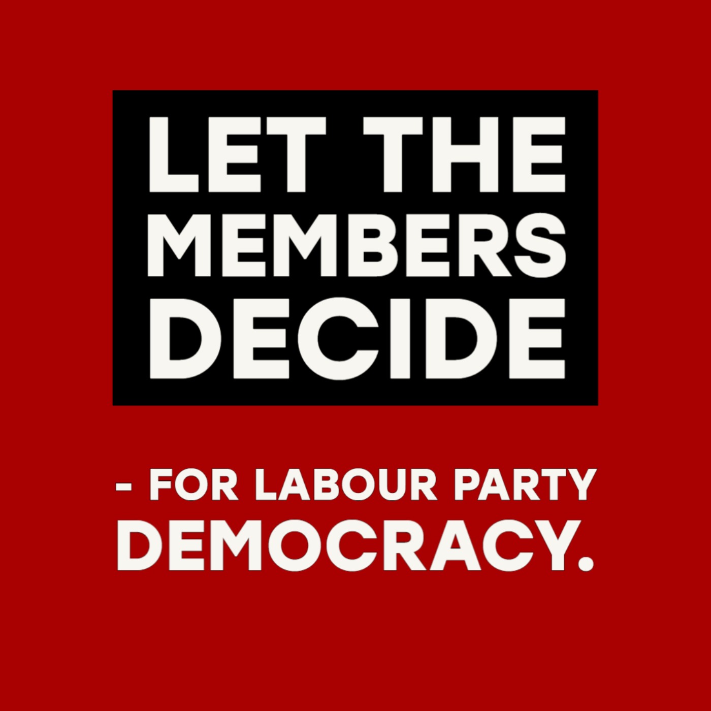 cover art for Let the Members Decide - For Labour Party Democracy
