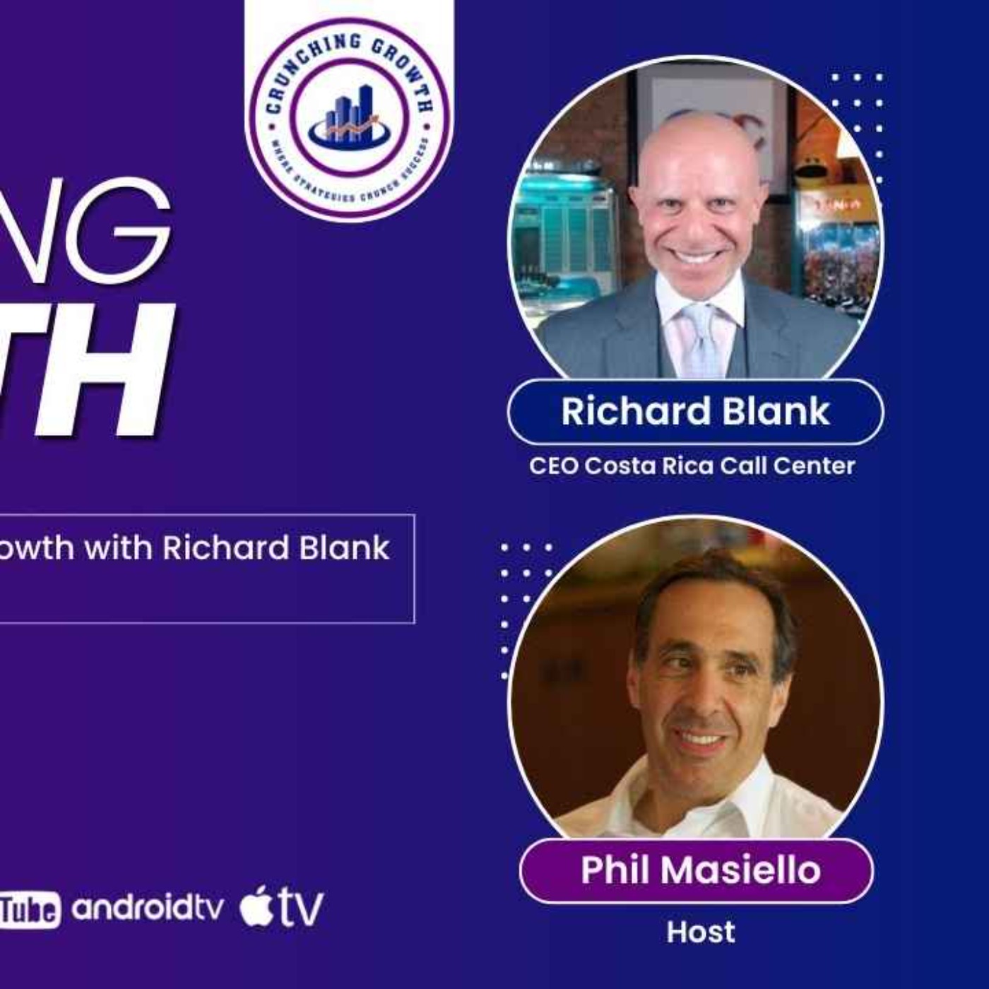 Crunching Growth podcast by Philip Masiello Telemarketing Mastery: Unlocking Growth with Richard Blank episode artwork