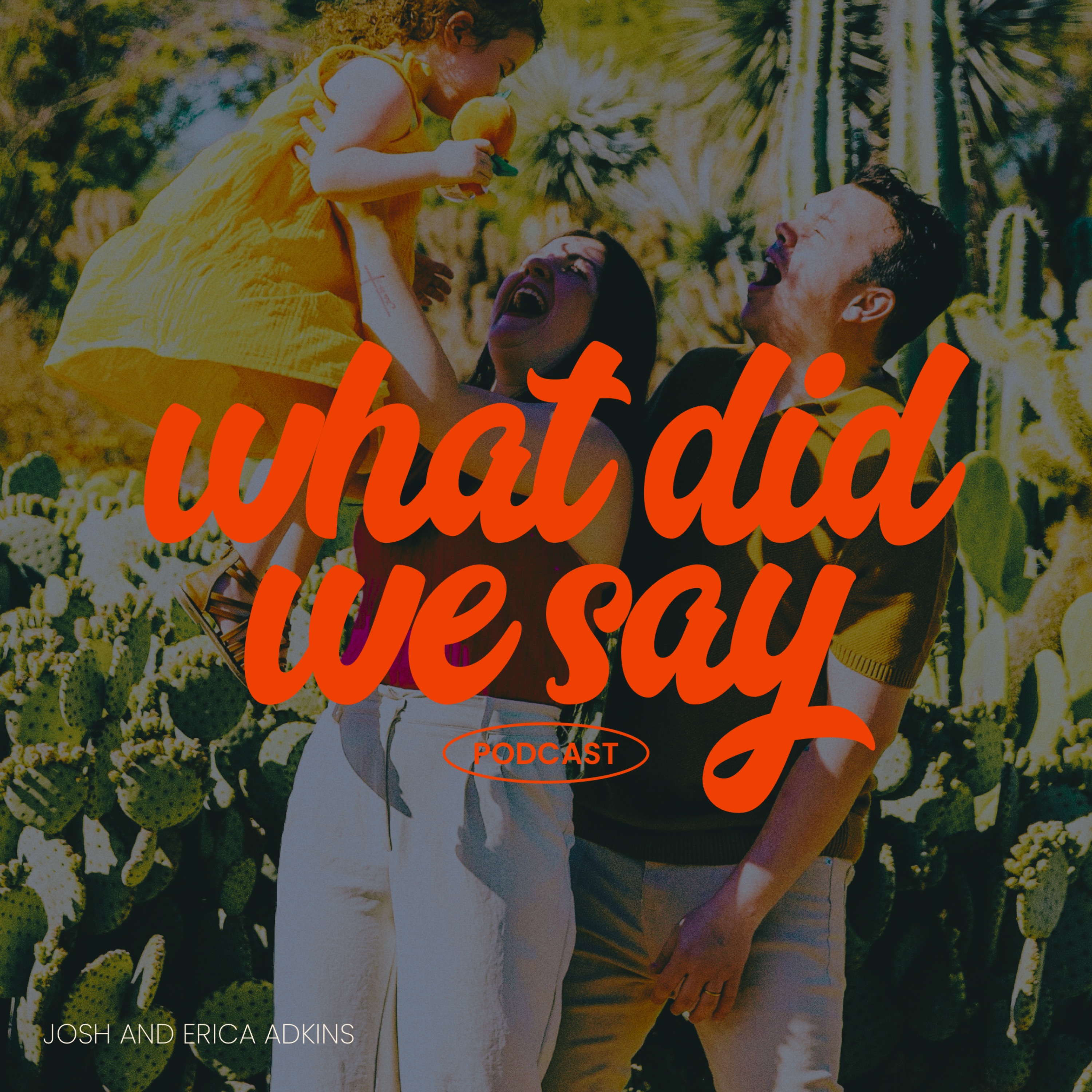 cover art for Welcome to the “What Did We Say?” Podcast.