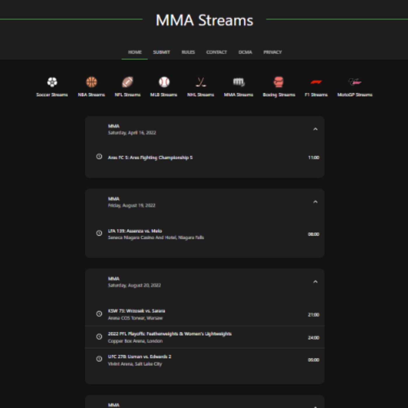 MMAStreams100 alternative