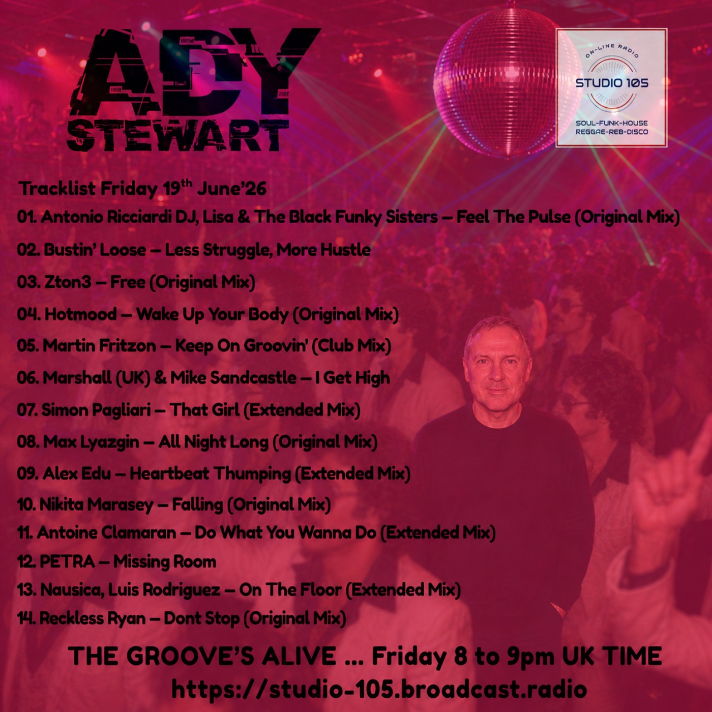 Ady Stewart Presents The Groove's Alive 19.06.26 episode artwork