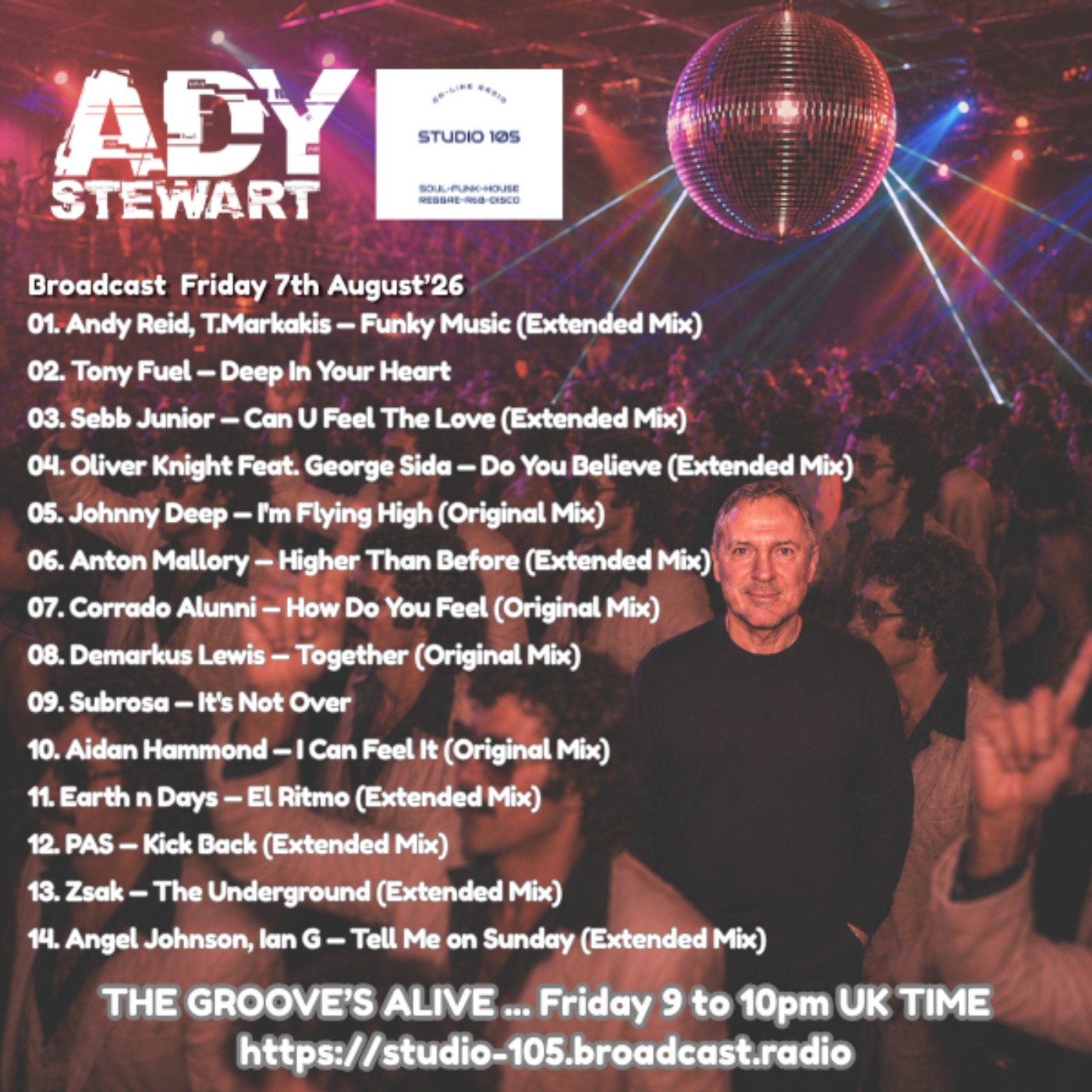 Ady Stewart Presents The Groove's Alive 07.08.26 episode artwork