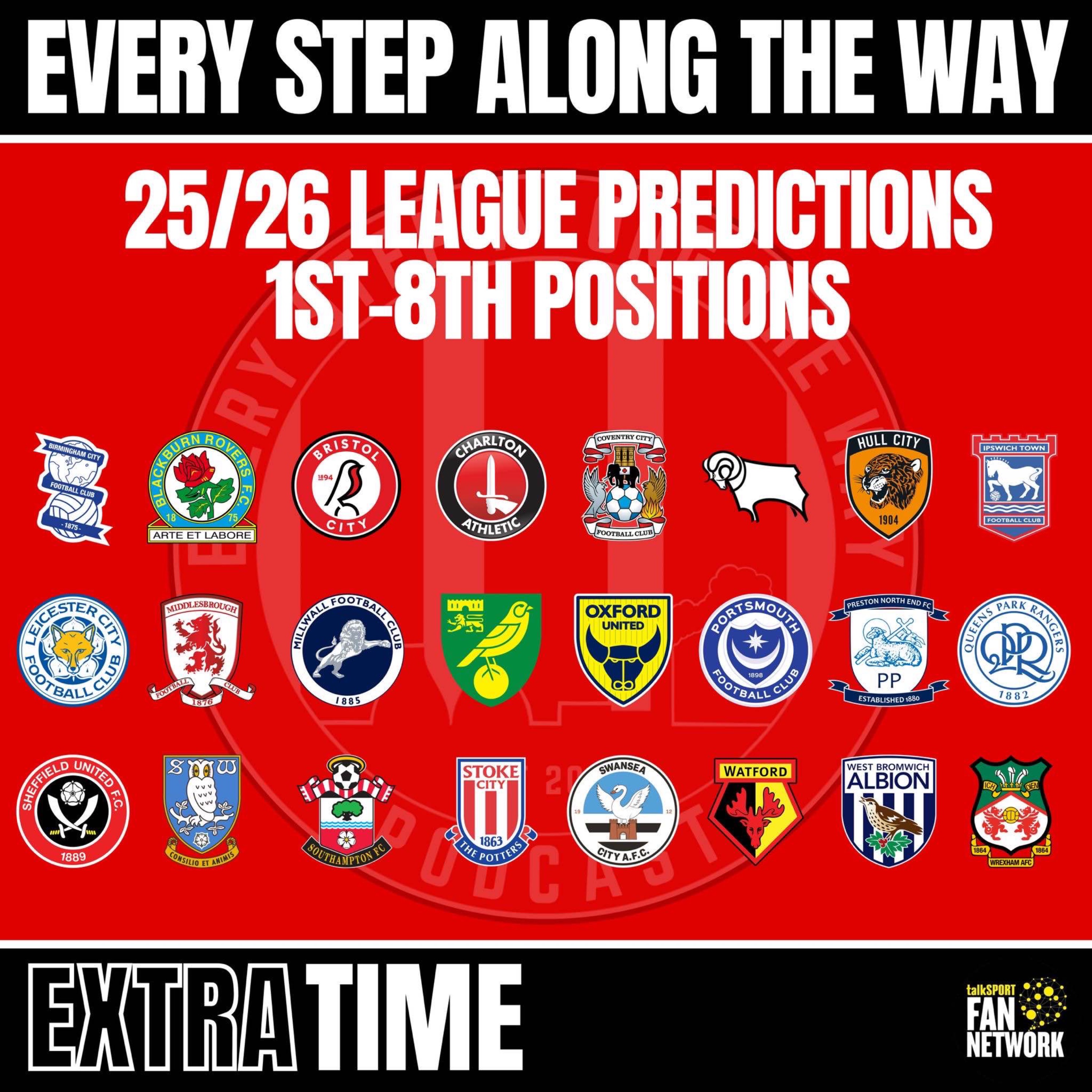 Extra Time: Every Step Along The Ways 1-24 Predictions 2025/6 Part Three