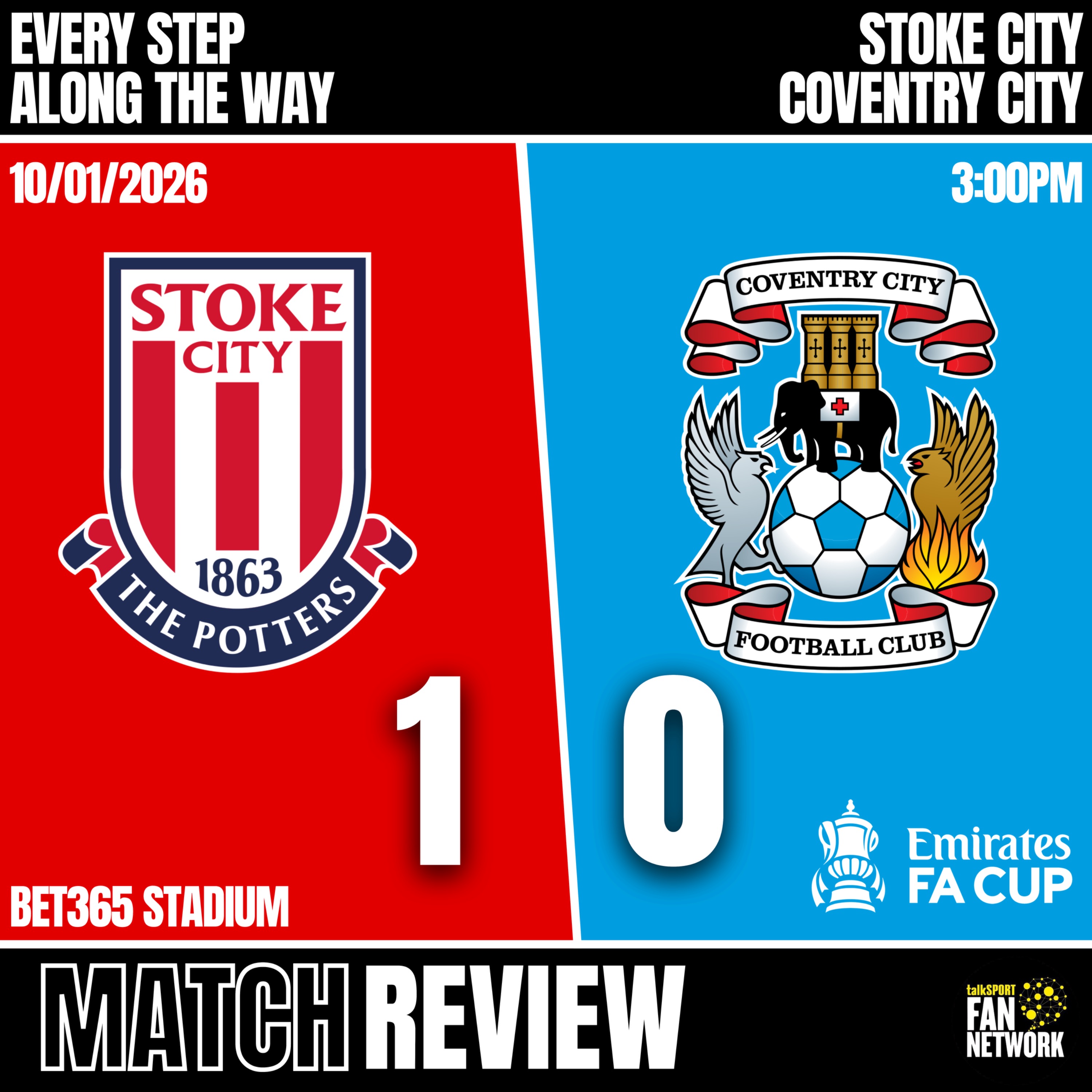 Match Review: Stoke 1-0 Coventry - FA Cup Round 3