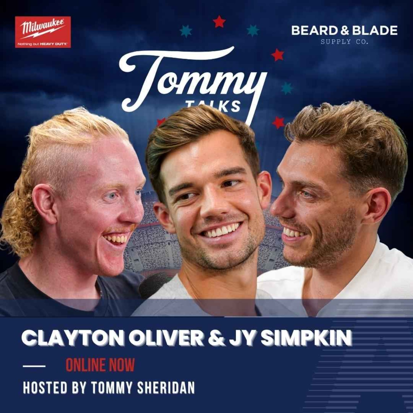 cover art for Tommy Talks with Clayton Oliver & Jy Simpkin. 