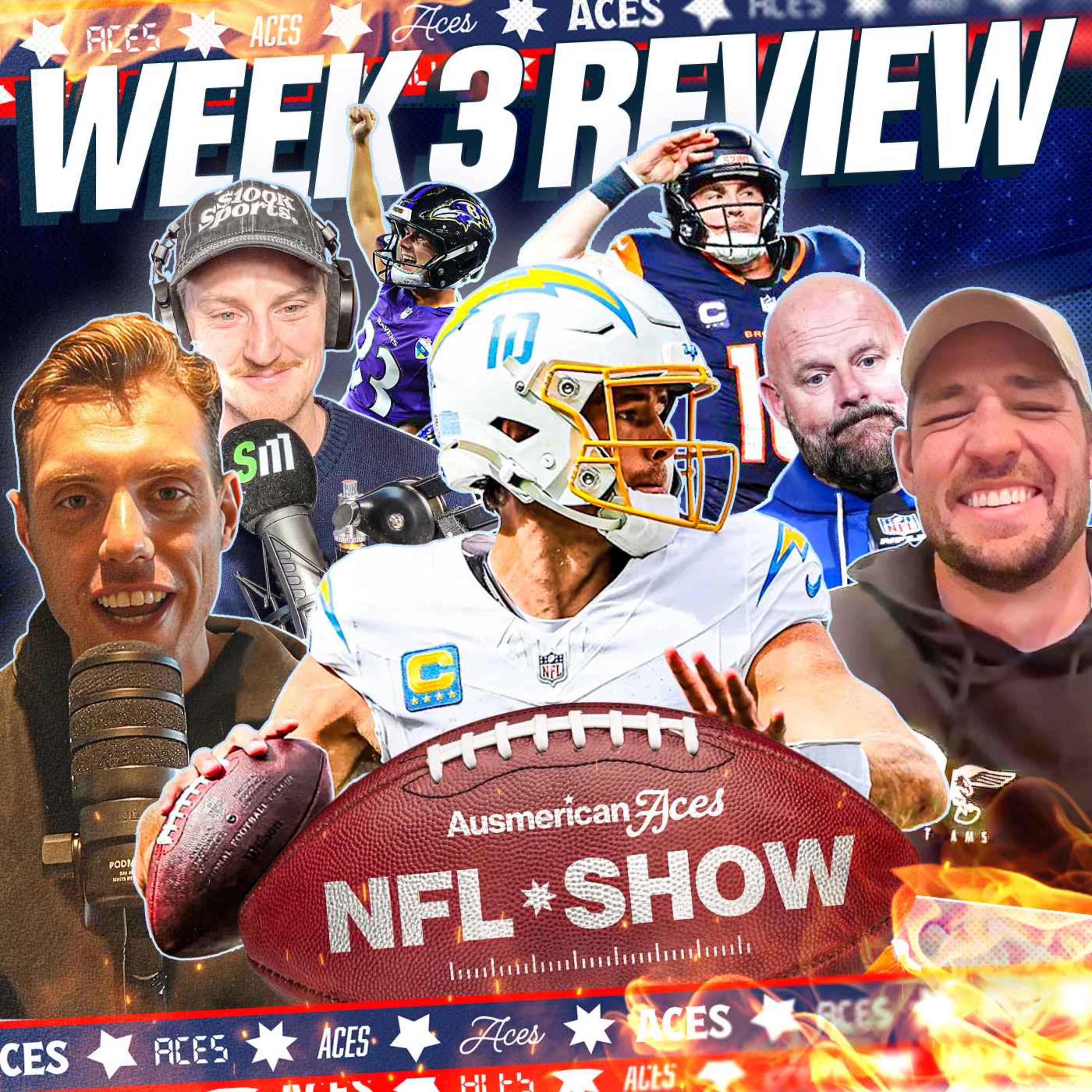 NFL WEEK 3: UPSETS EVERYWHERE! CHARGERS 0-3 + WHO SHOULD PANIC? | Aces NFL Review episode artwork