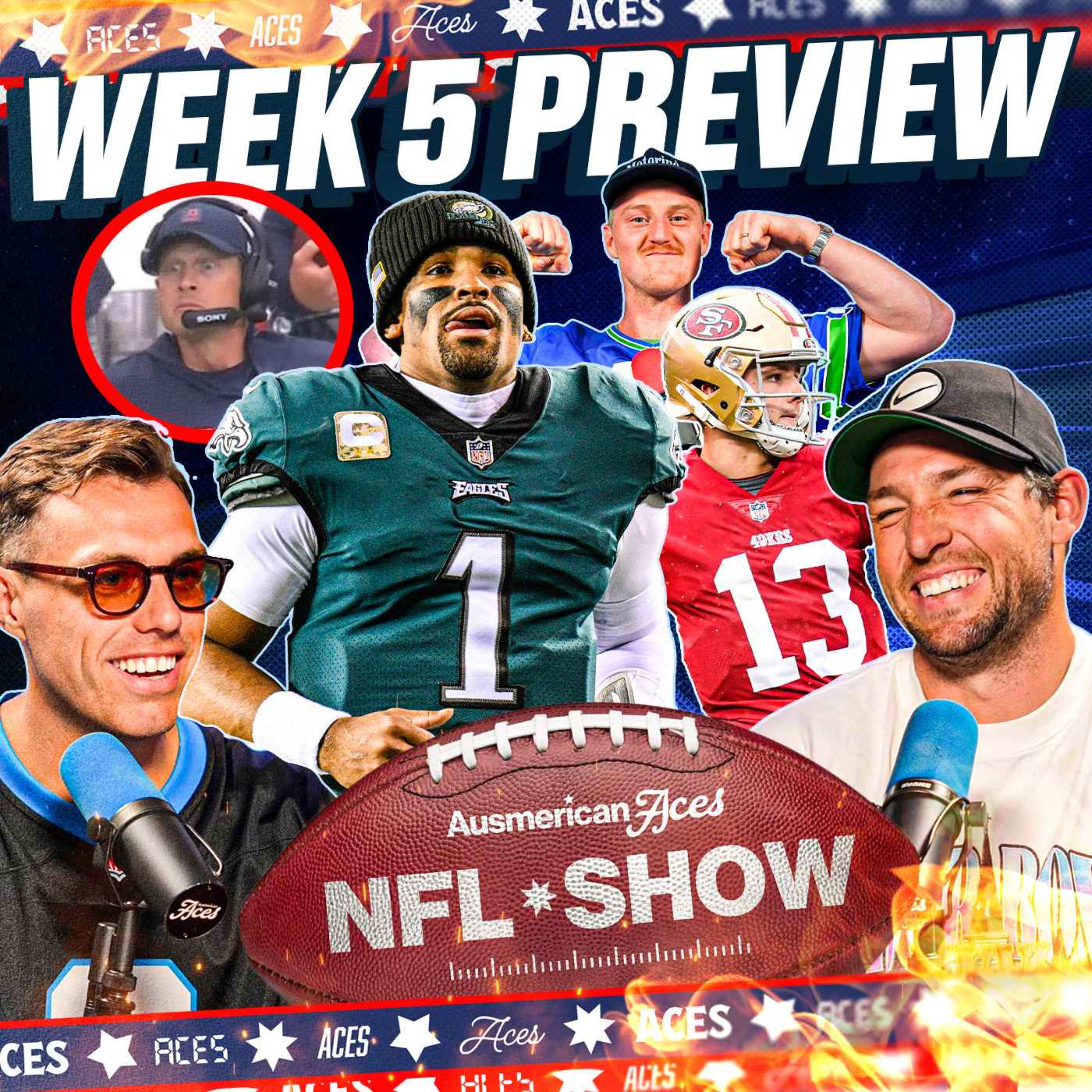 Ben Johnson vs LaFleur, 49ers in Seattle & Eagles in TROUBLE? | Aces NFL Week 5 Preview