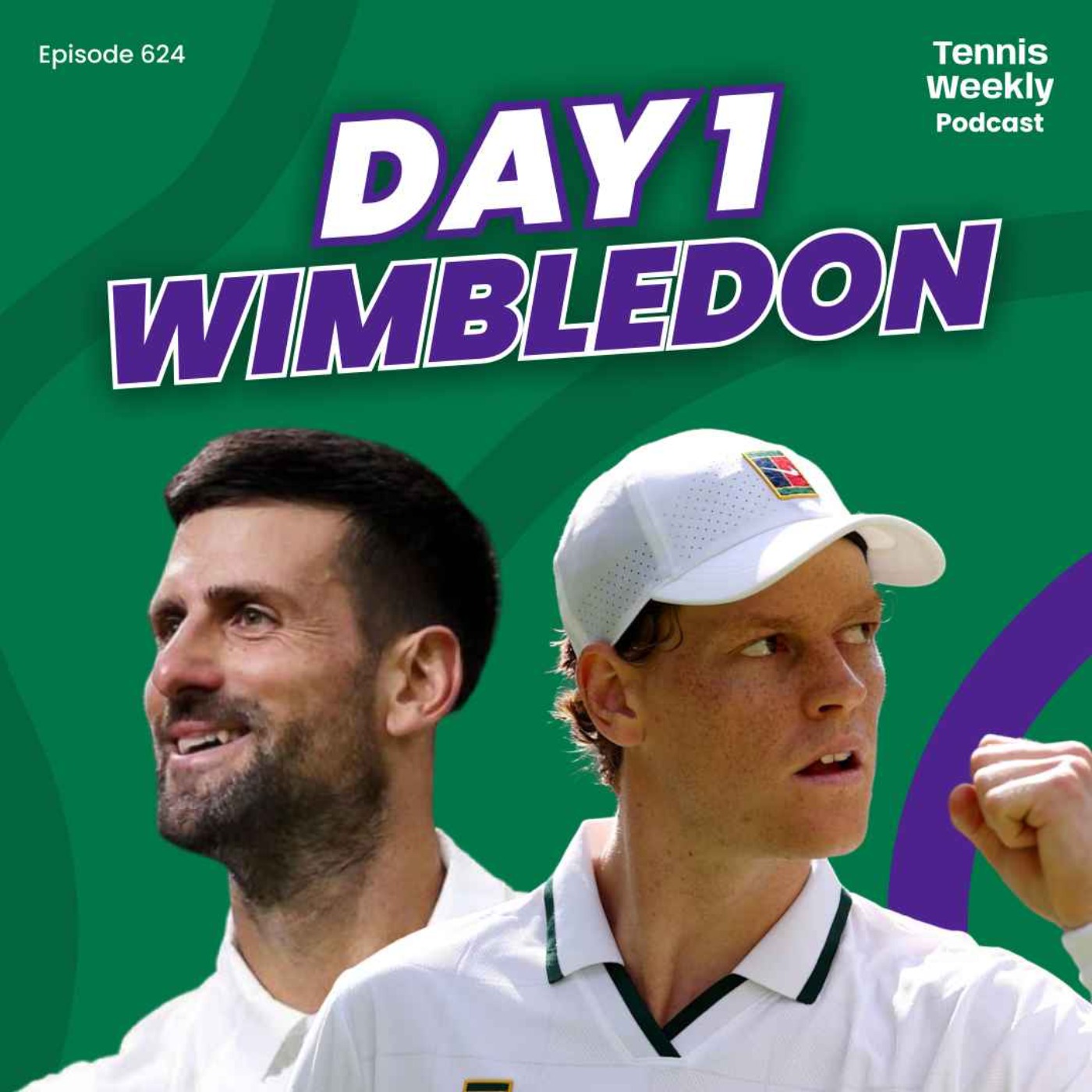 Wimbledon Day 1 - Sinner survives in 5, Djokovic under the lights + Coco gets a grass win! episode artwork