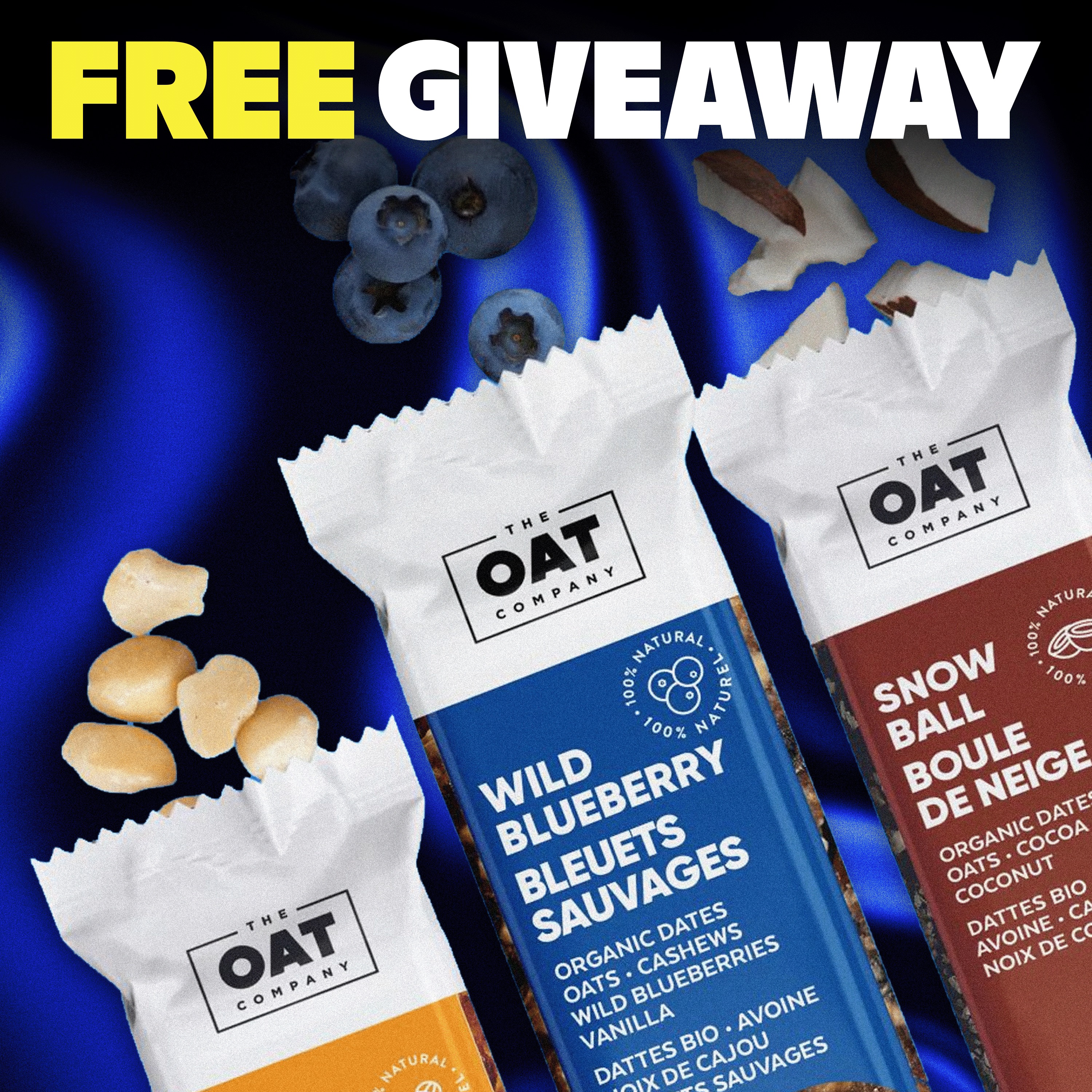 Support us right now, get a free box of energy bars from The Oat Company
