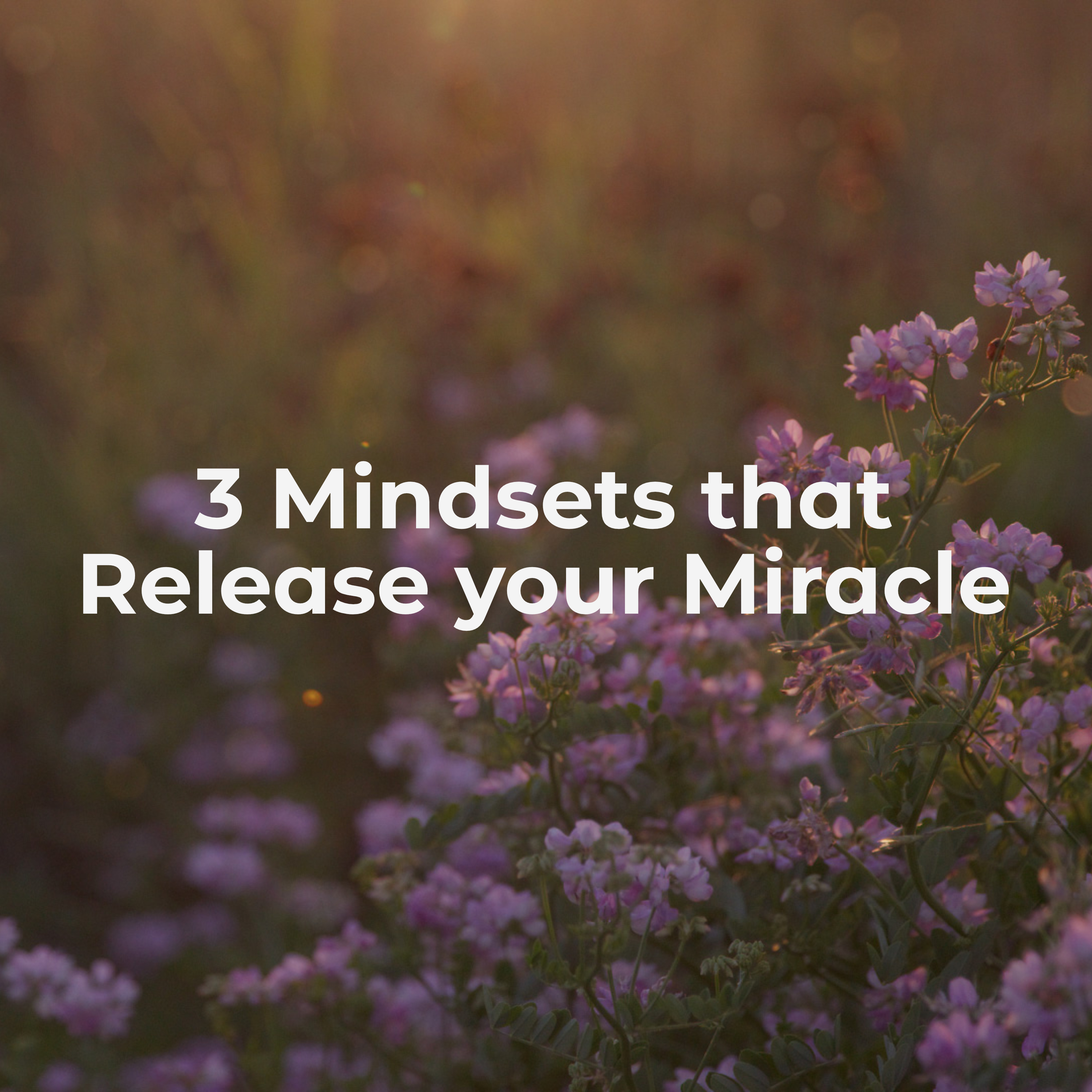 Three Mindsets that Release your Miracle