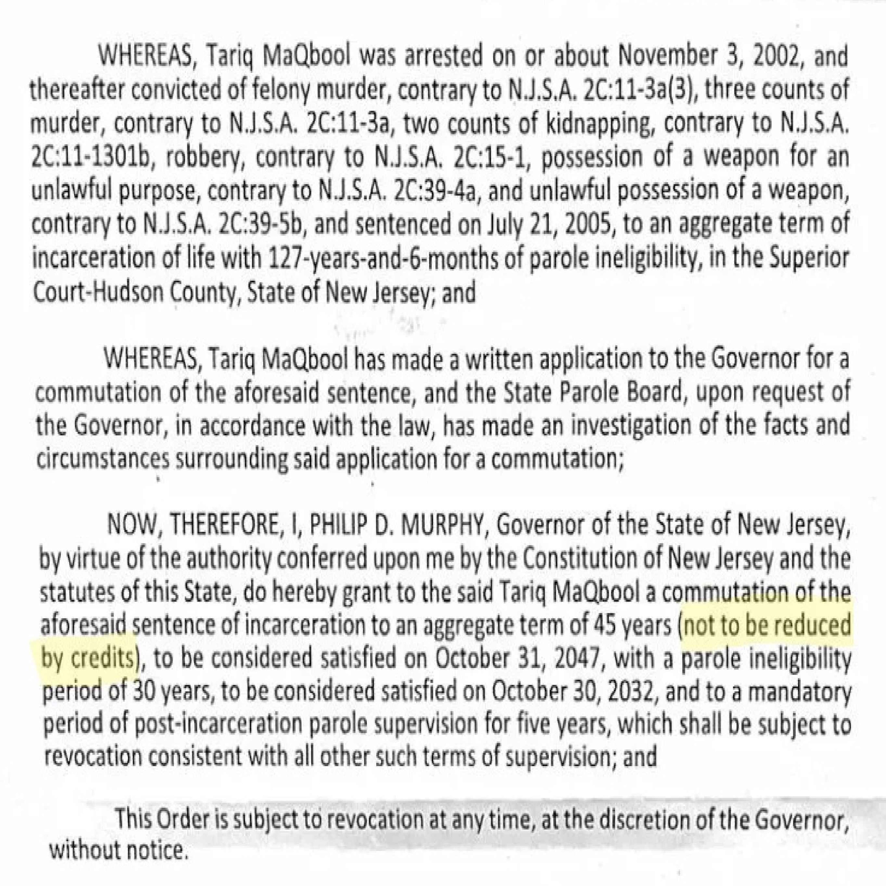 'not to be reduced by credits' - Tariq Maqbool