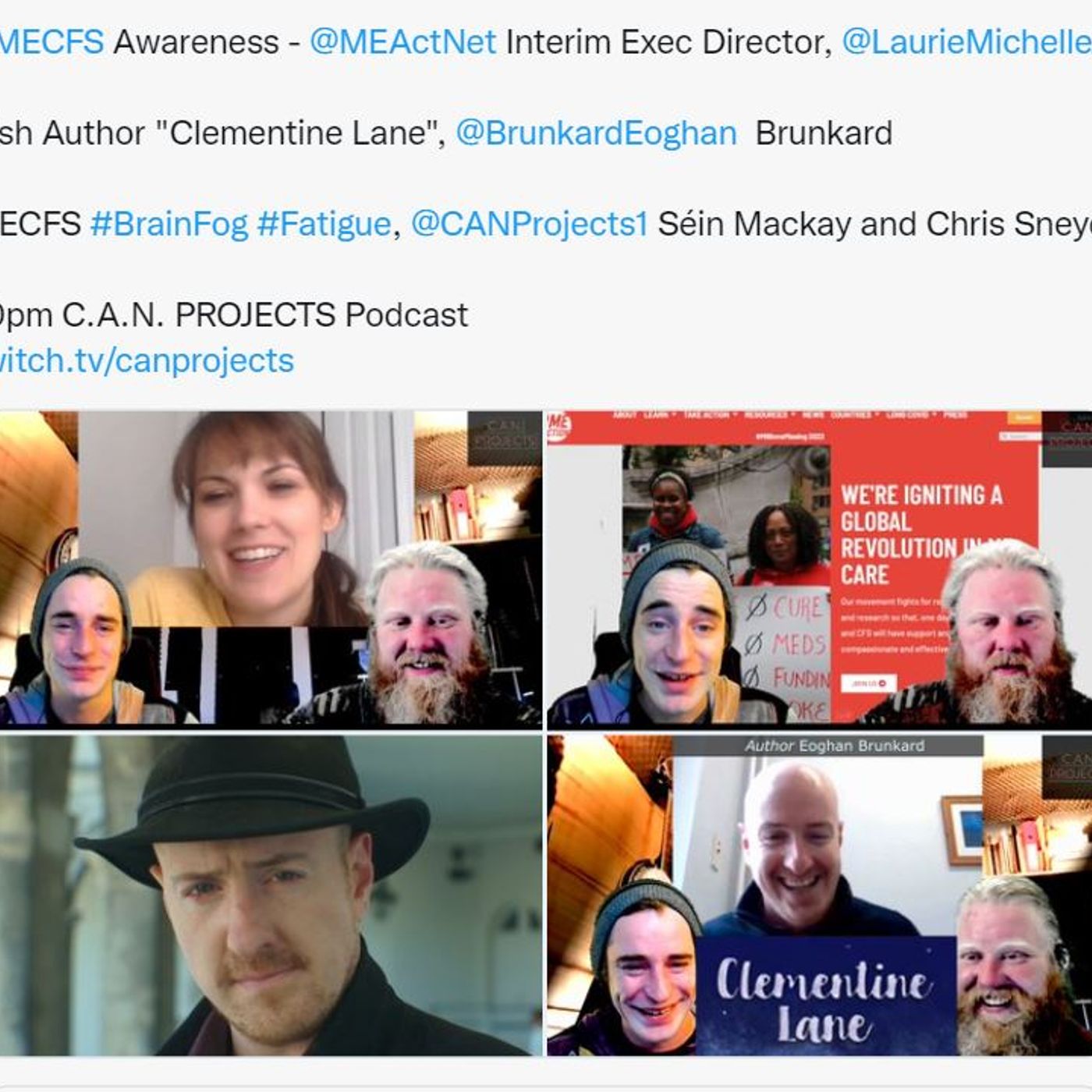 ME/CFS Awareness MEAction, Irish Author Clemetine Lane, Brain Fog: Talk Shows Friday Night Stream episode artwork
