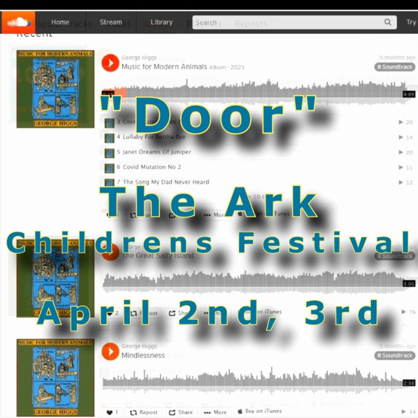 Music and Arts Event, George Higgs at The Ark’s new Festival of Children - April 2nd and 3rd Dublin