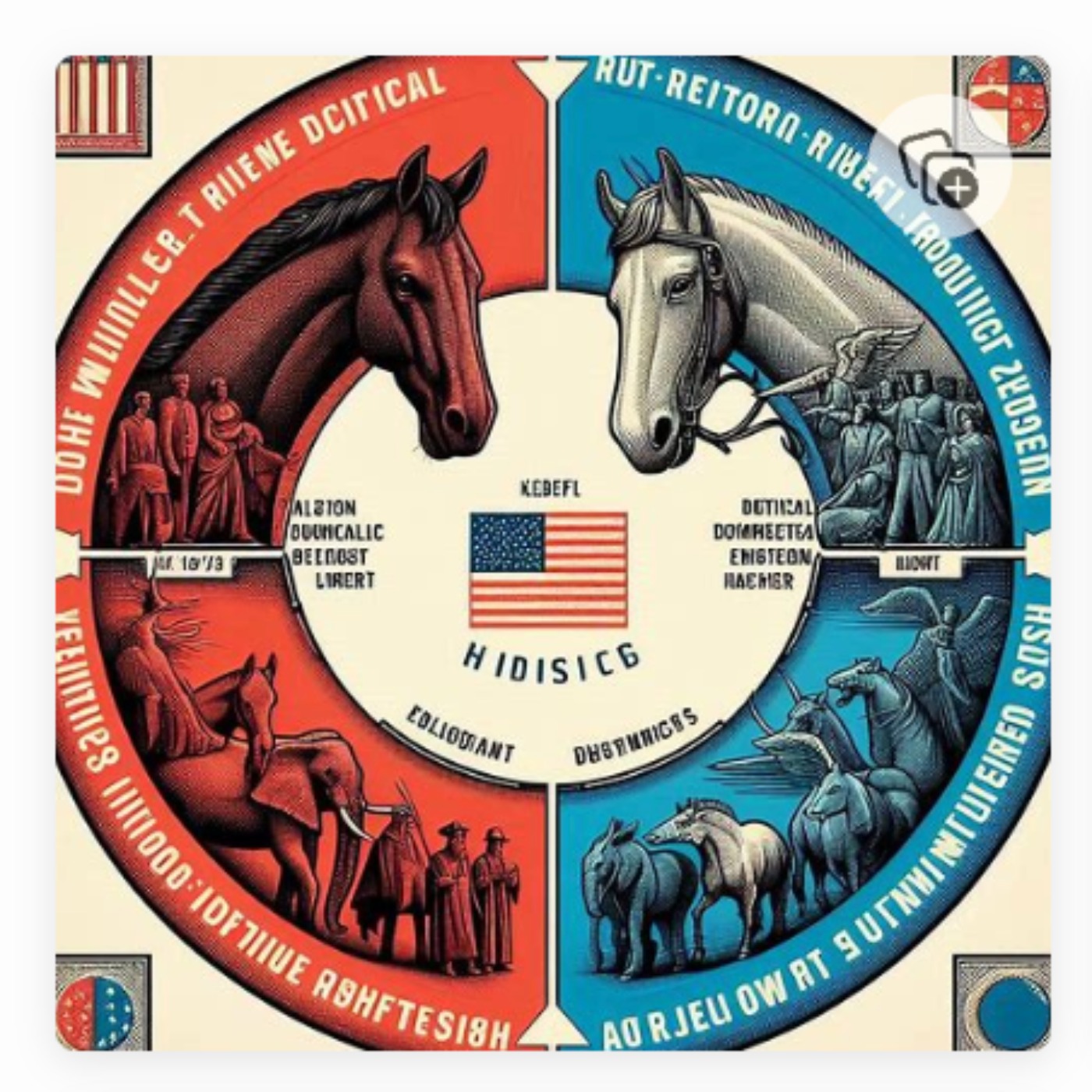 The horseshoe theory of politics - hard right or left? The year of the election goes into top gear