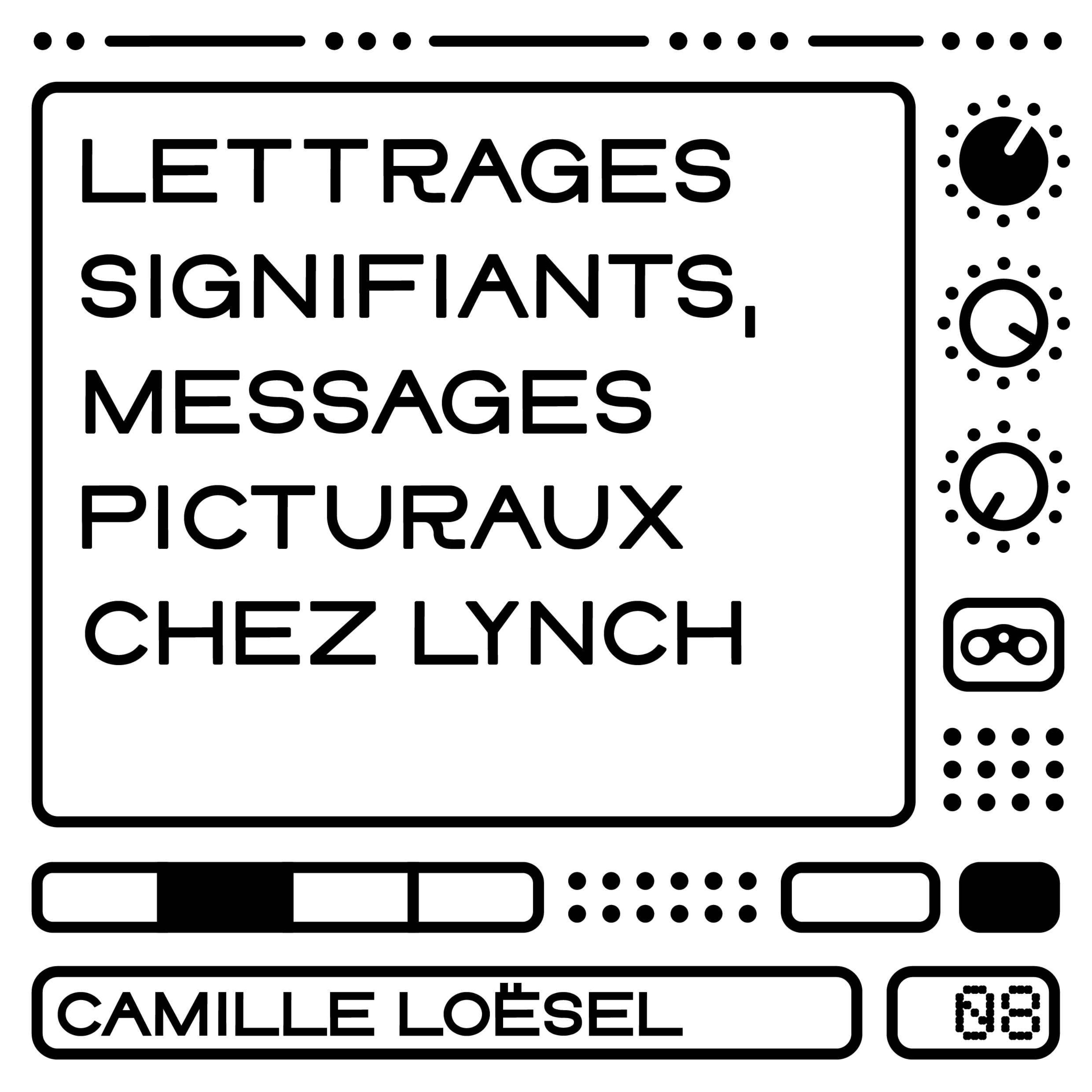 cover art for Lettrages signifiants, les messages picturaux chez Lynch - Camille Loësel