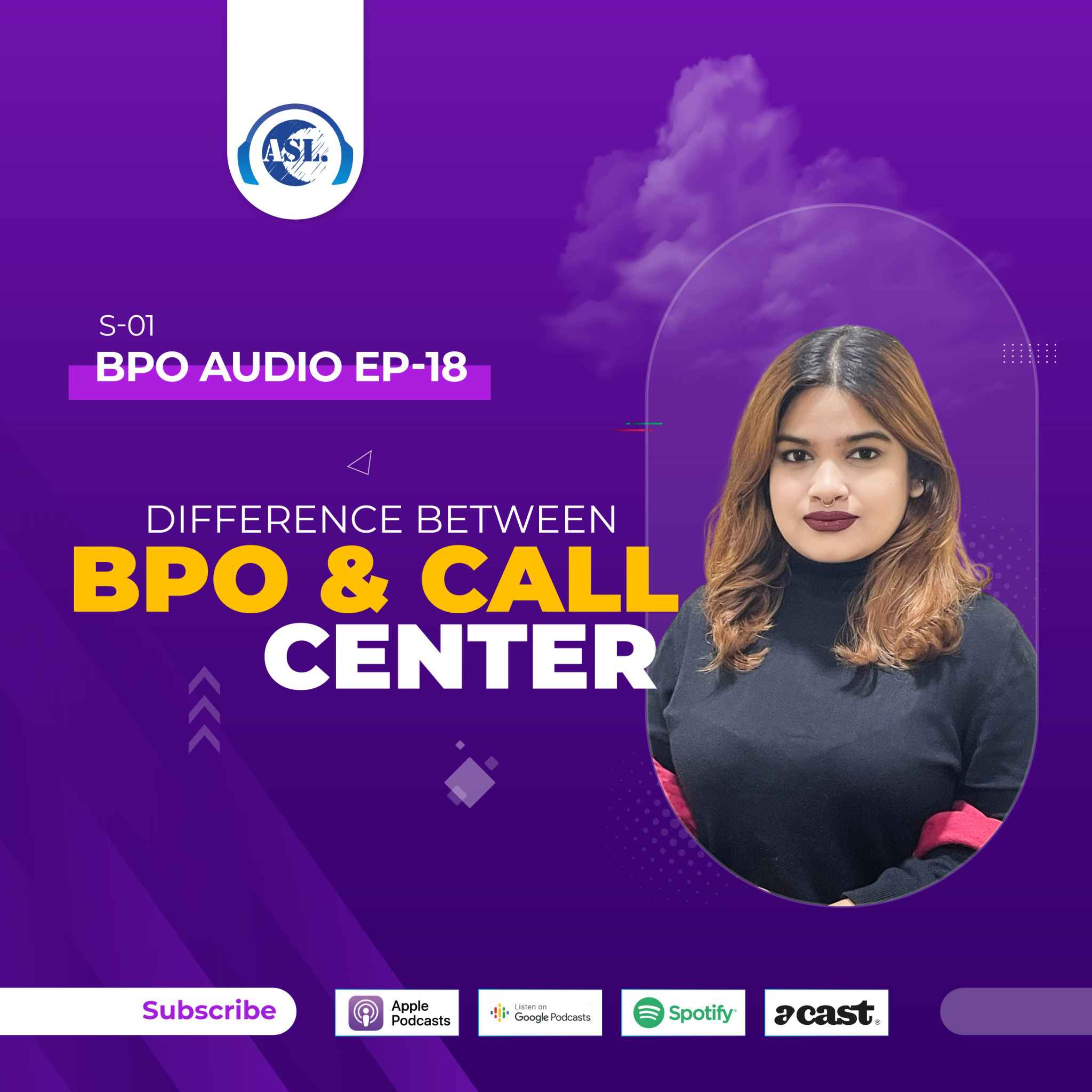cover art for Difference Between BPO and Call Center | BPO Audio Episode 18