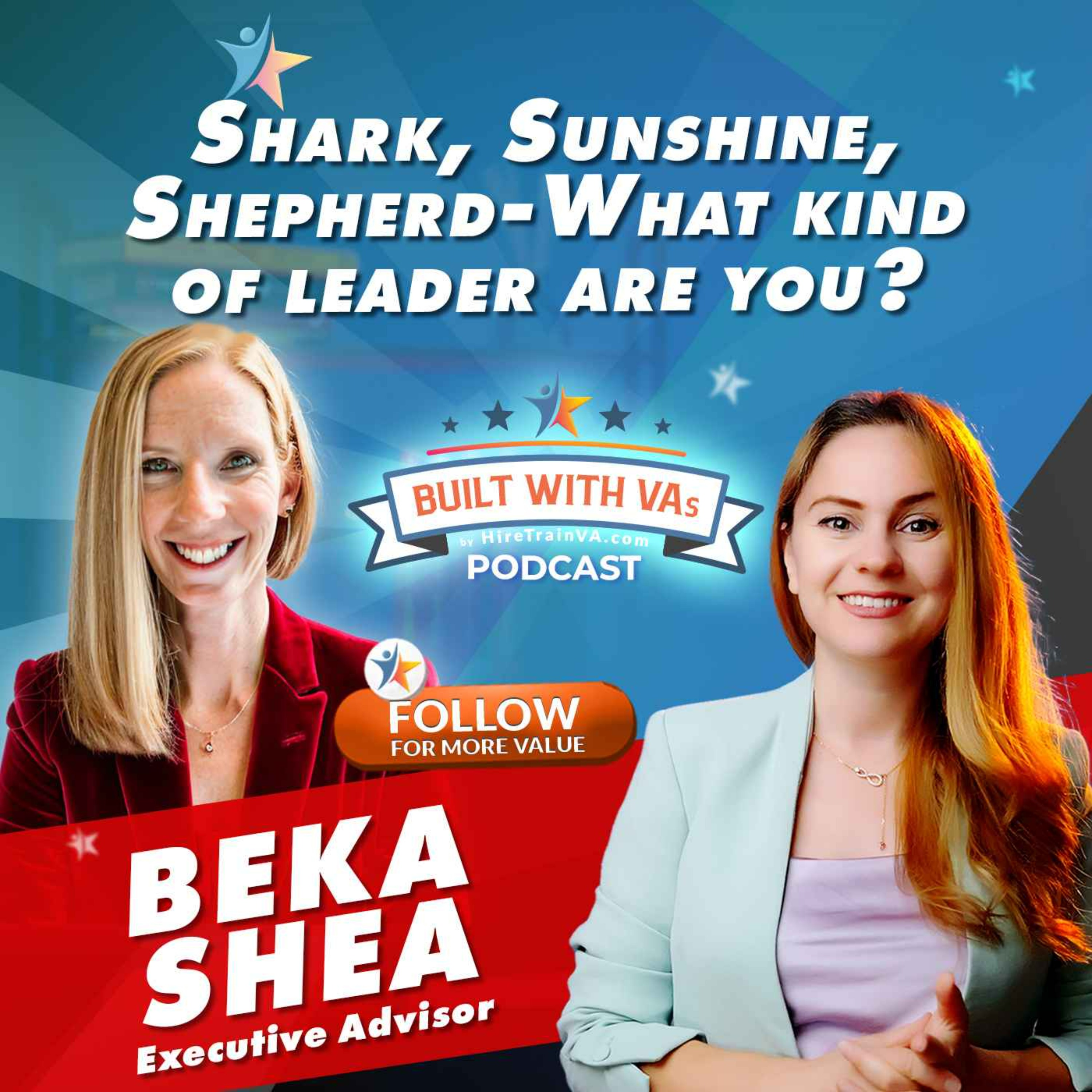 cover art for Shark, Sunshine, Shephard - what kind of leader are you?