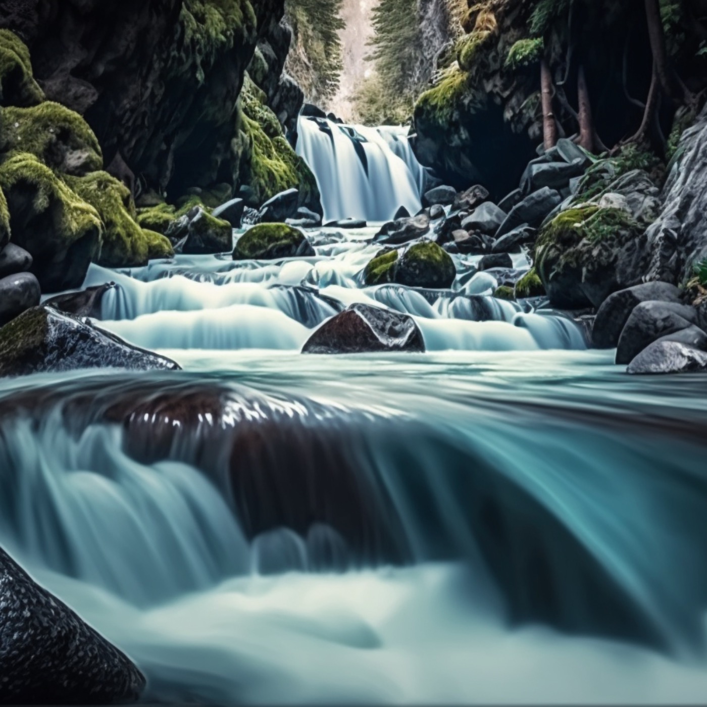 The surprising sound of a waterfall from close up