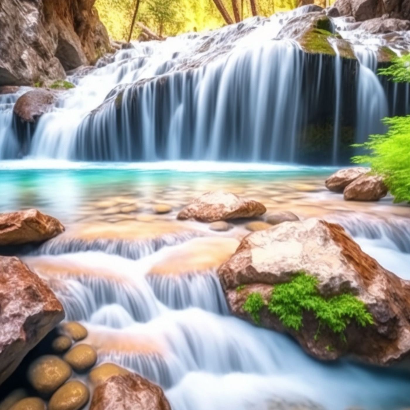 8 Hours of Soothing Waterfall Sounds for Relaxation and Sleep