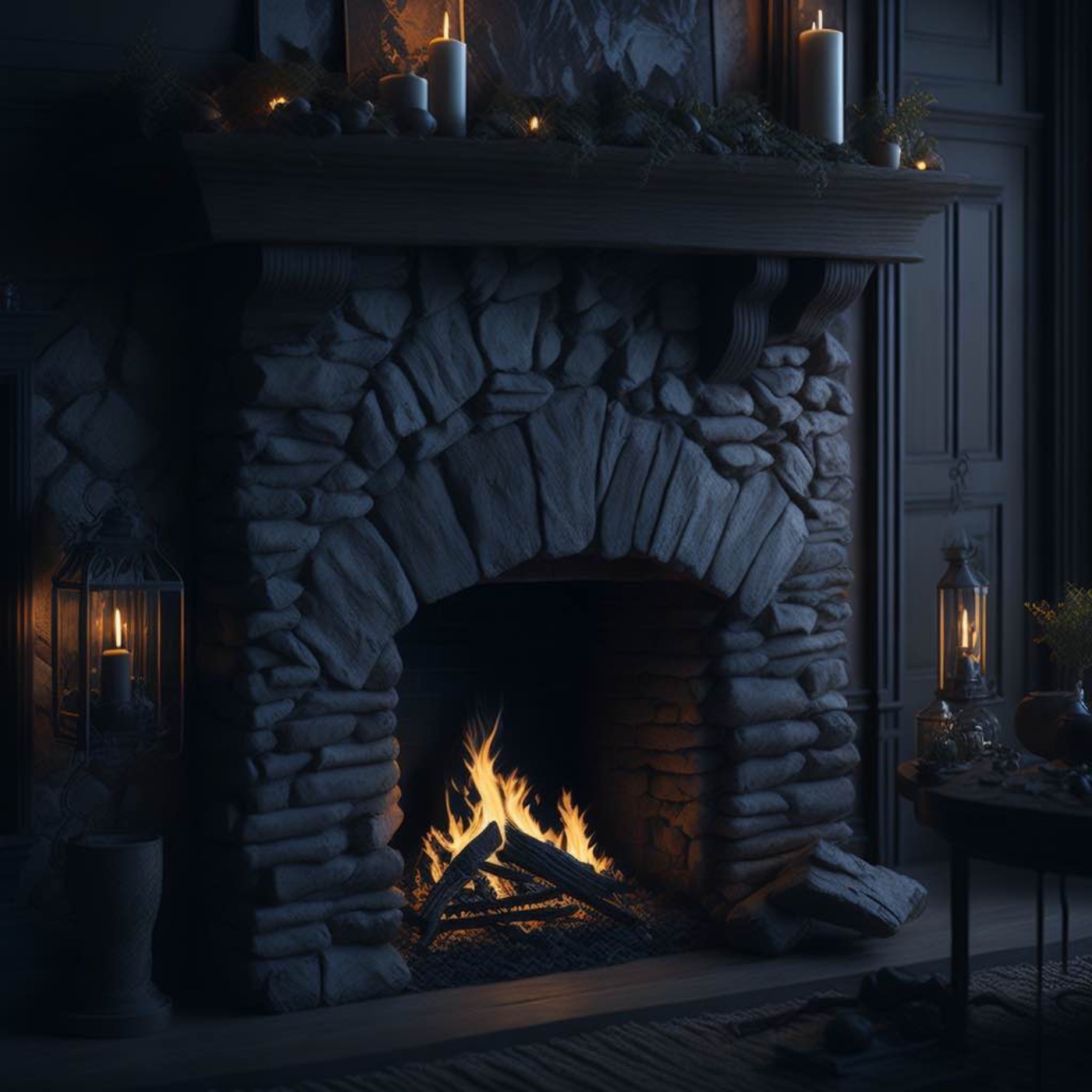 Cozy Night In  8 Hours of Crackling Fireplace Sounds for Relaxation and Sleep