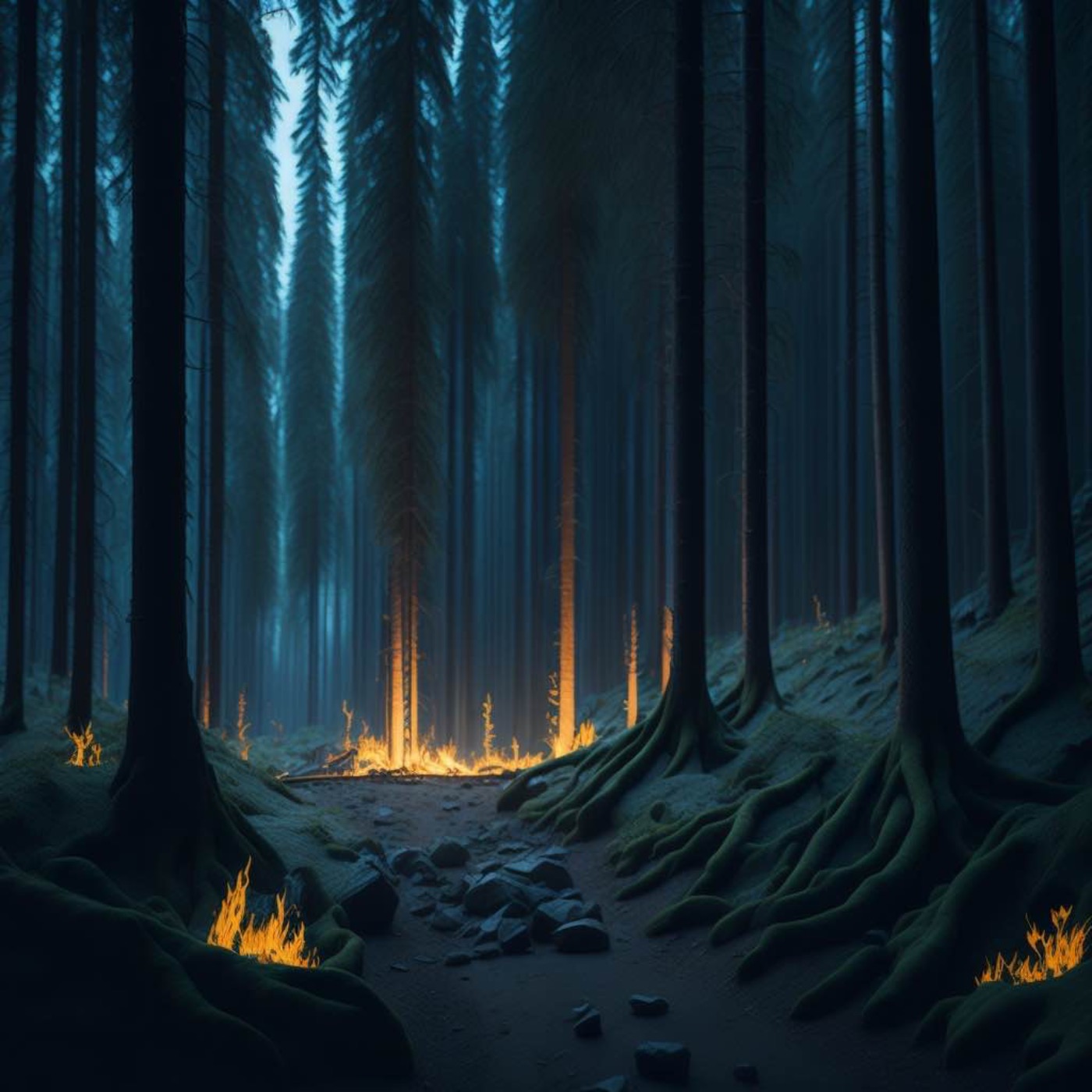 8 Hours of Relaxing Forest Ambience and Crackling Flames