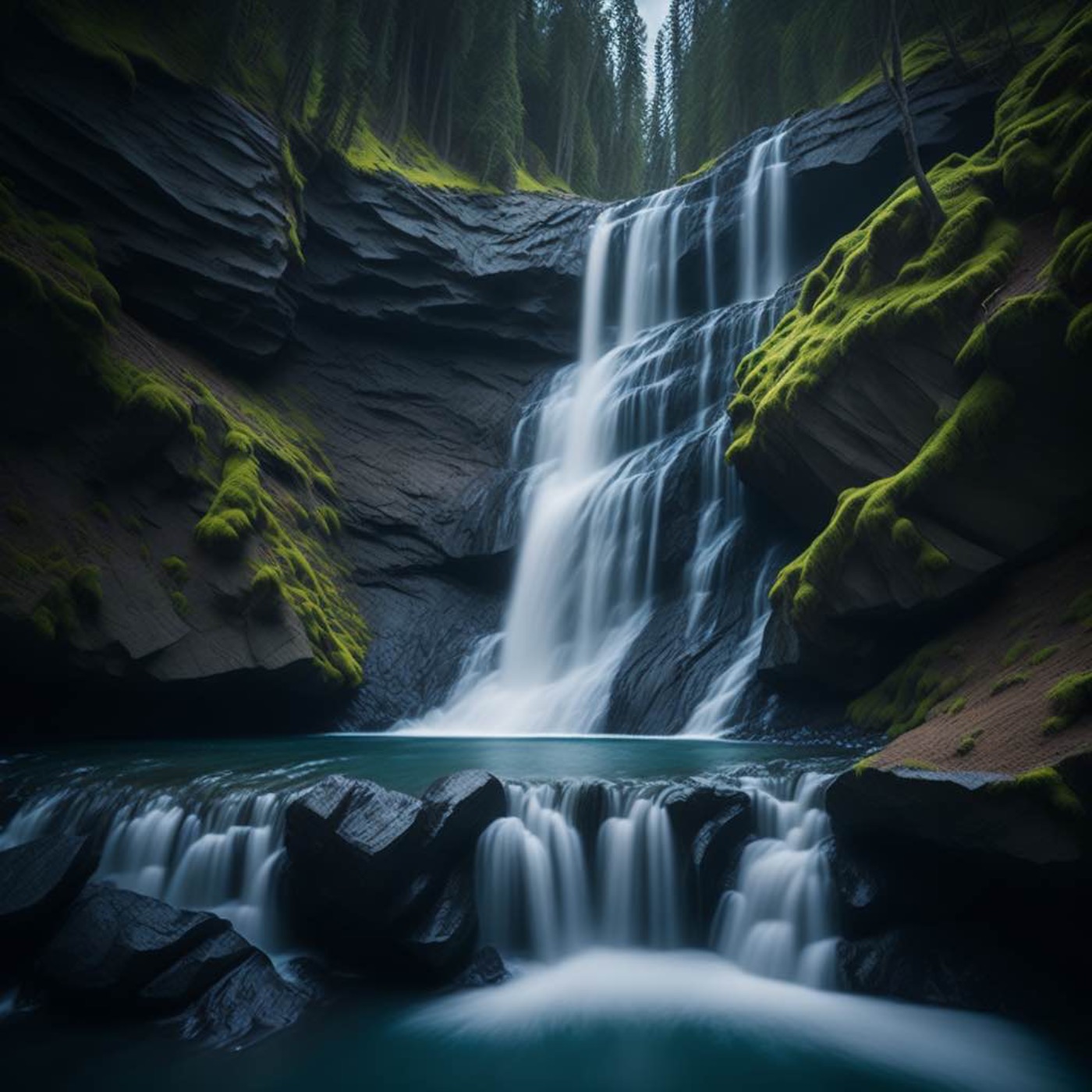 Majestic Cascades  8 Hours of Powerful Waterfall Sounds for Relaxation and Meditation