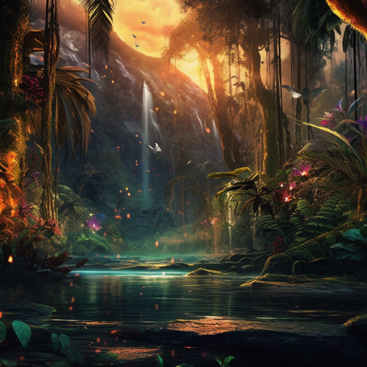 Hawaiian Jungle Nights Tranquil Dripping Sounds in the Serene Rainforest