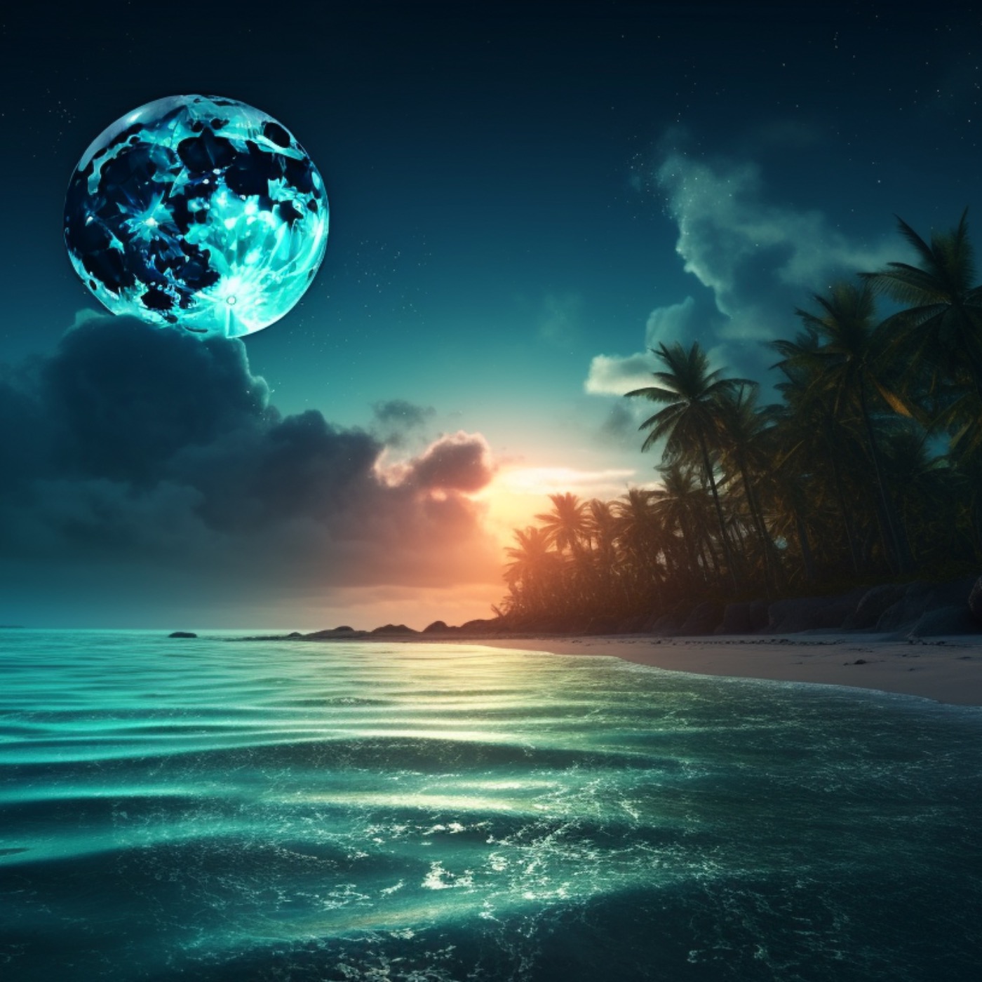 Ocean Waves: Sleep With Relaxing Music Under The Moon