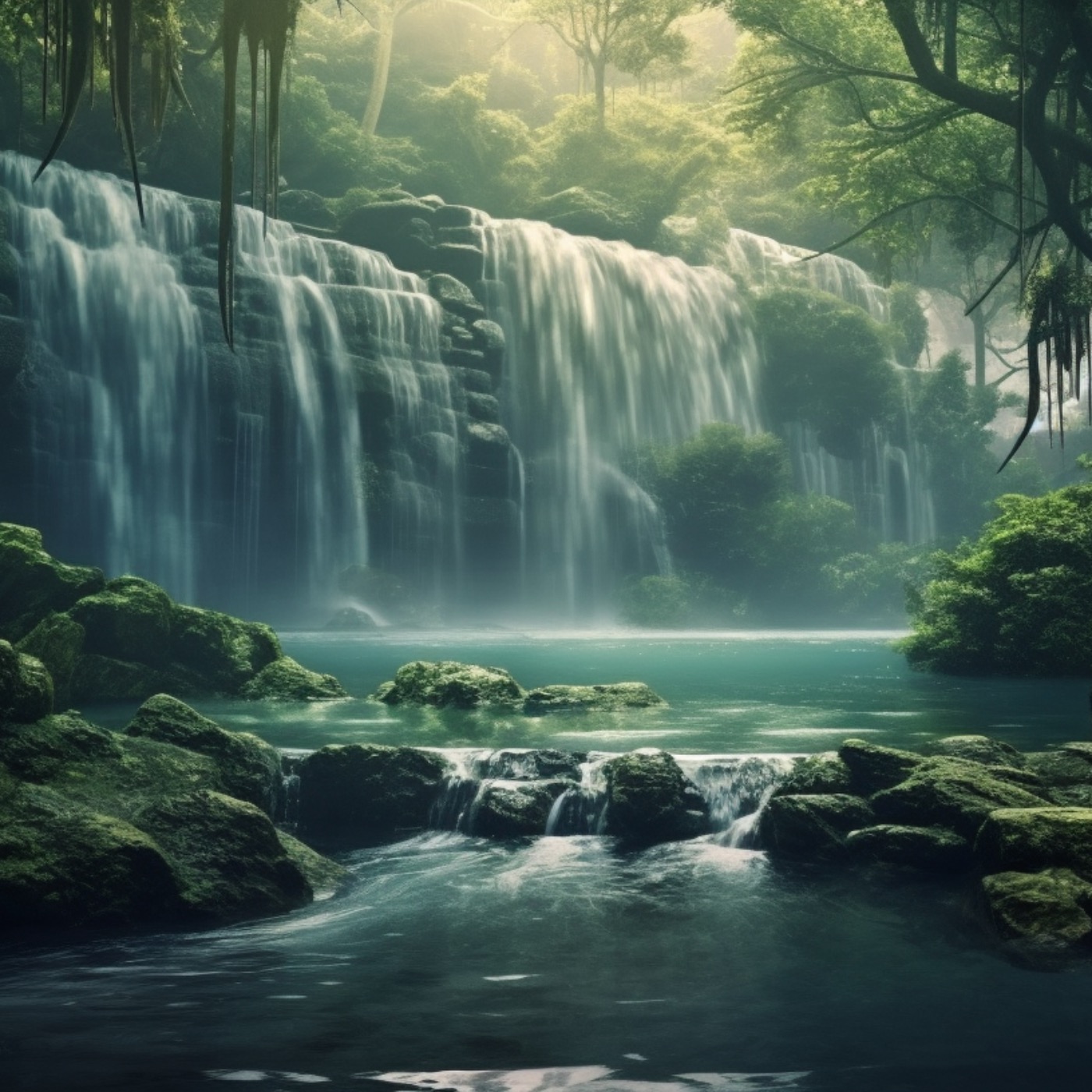 3 Hours of Relaxing Sounds of a Large Waterfall for Sleep, Meditation, and Stress Relief