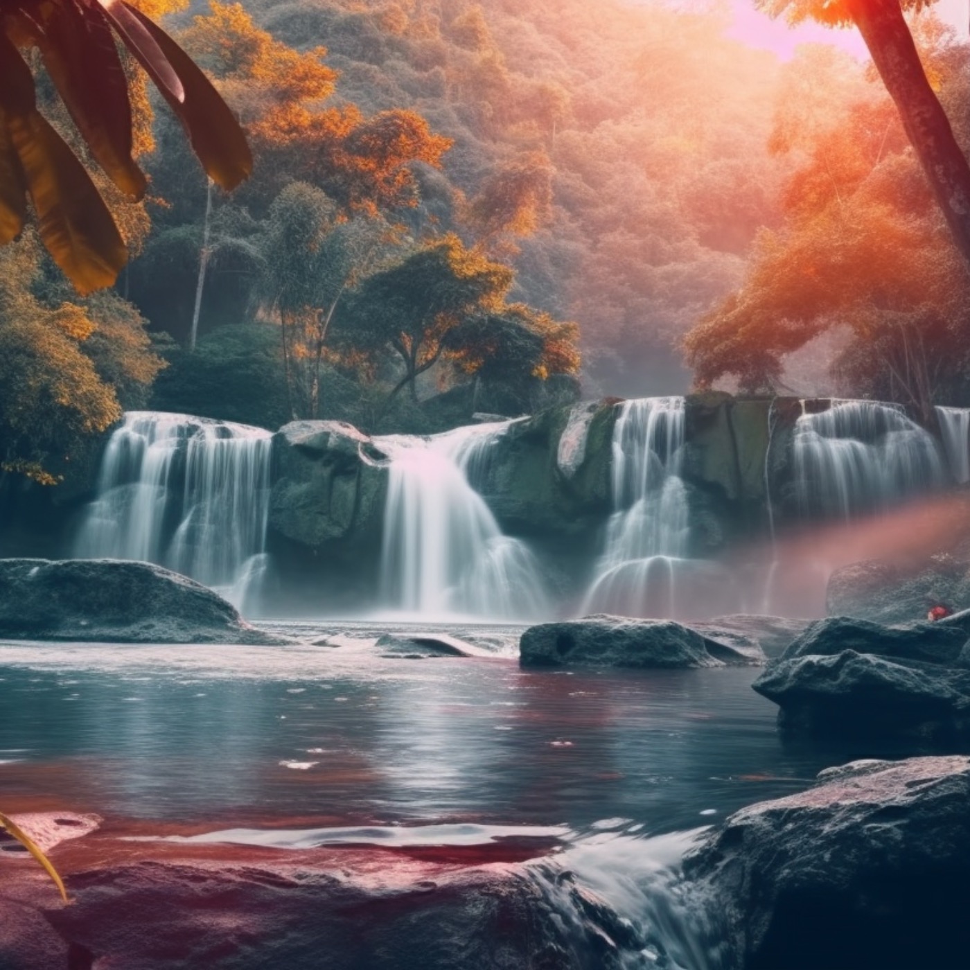 Splashing Waterfall Sounds  The Perfect Soundscape for Sleep, Meditation, and Stress Relief