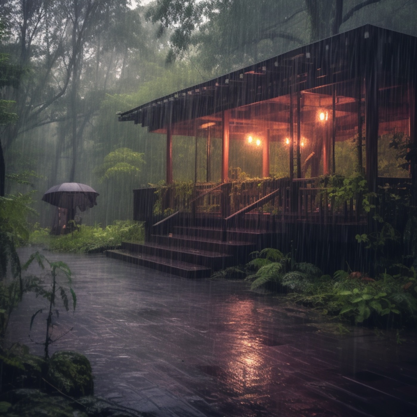 5 Hours of Heavy Rain with Gentle Thunder  Relaxing Nature Sounds for Sleep, Study, and Relaxation