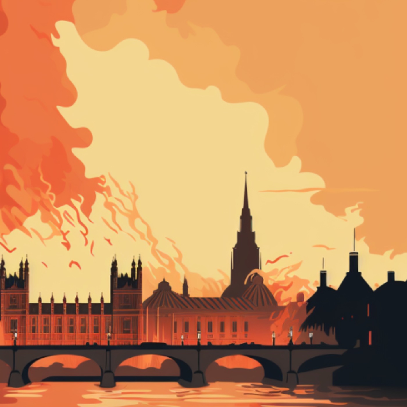cover art for Episode 203: The Great Fire of London 1666