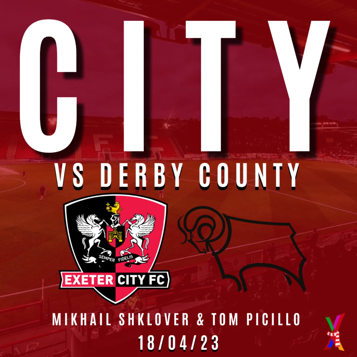 Exeter City vs Derby Country - Mikhail Shklover & Tom Picillo - 18/04/2023 episode artwork
