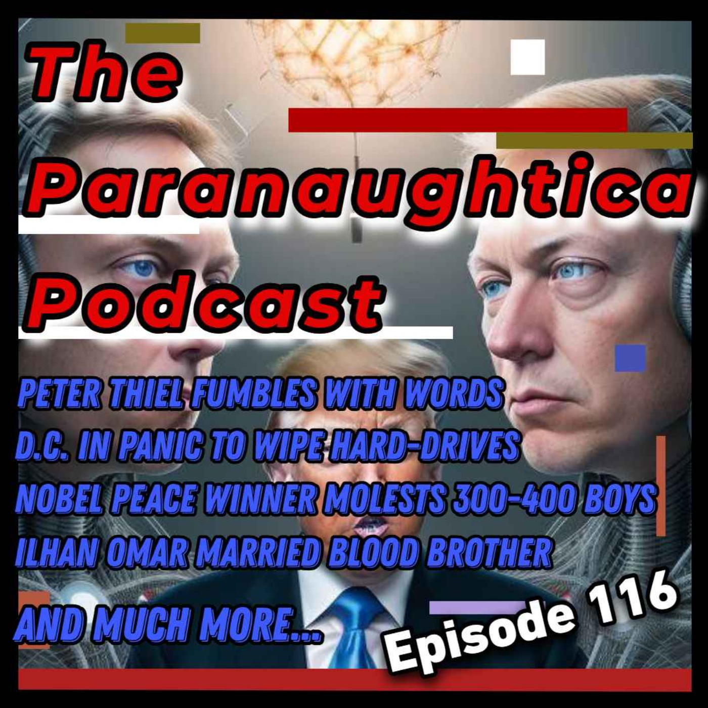 Episode 116. Peter Thiel Fumbles, D.C. in Panic Mode, Nobel Peace Winner Molests 400 Boys, Ilahn Omar Marries Brother