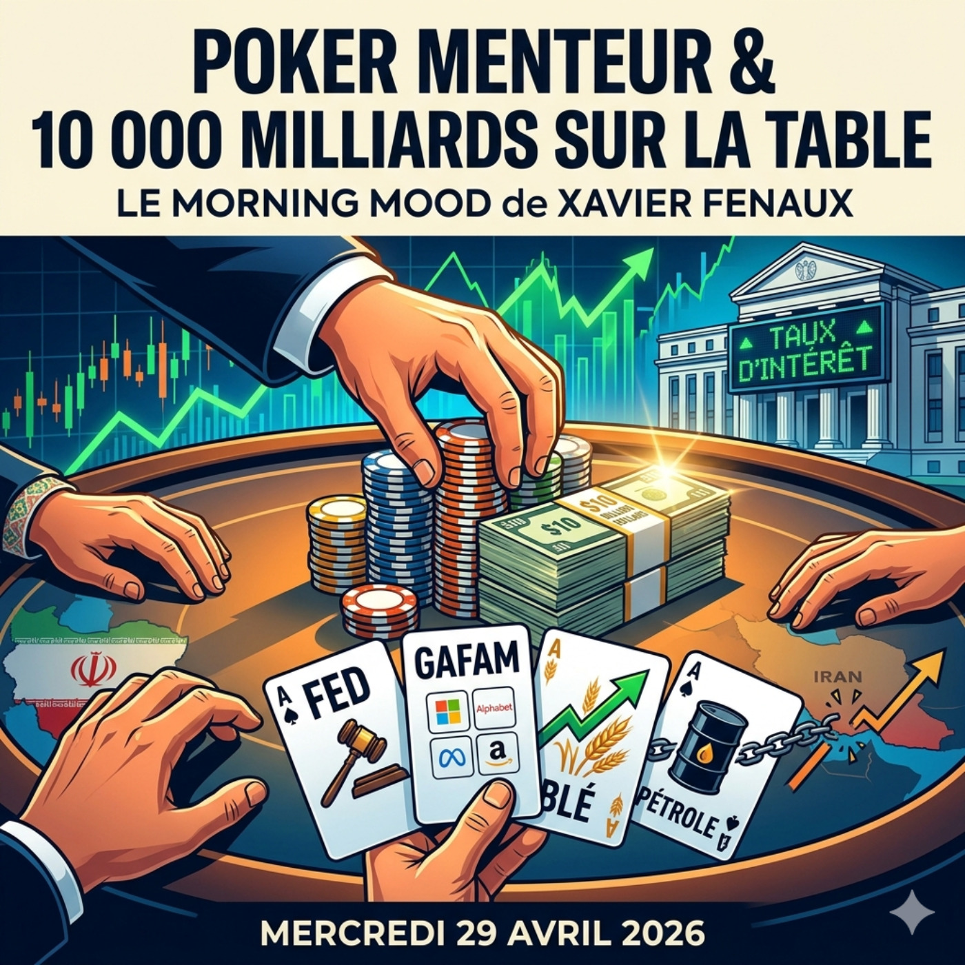 Poker menteur et 10 000 milliards sur la table