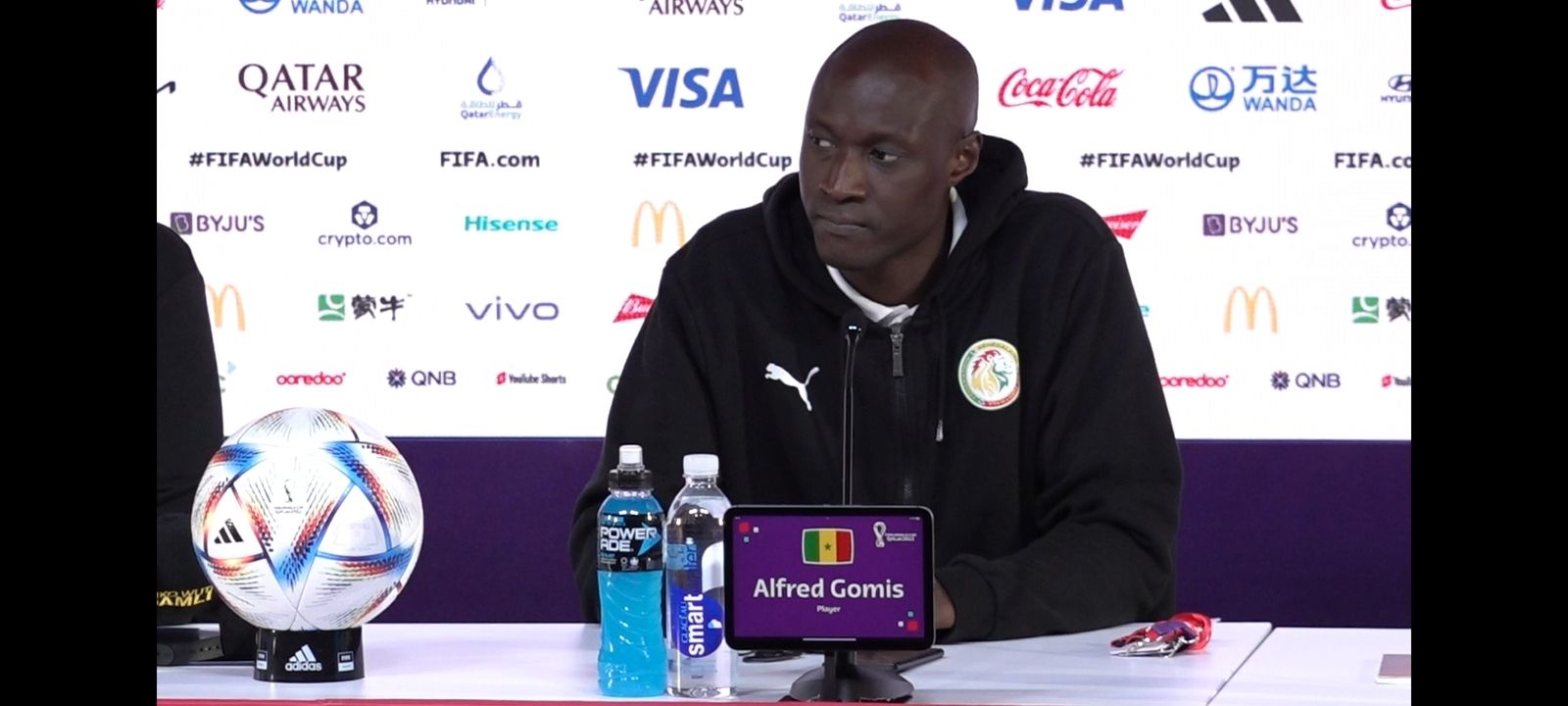 678: England v Senegal: Regis Bogaert and Alfred Gomis press conference
