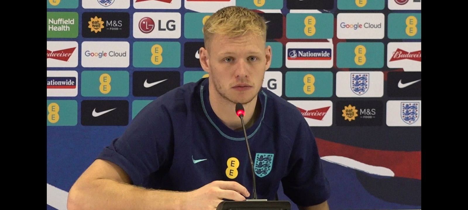 625: * EMBARGOED SECTION * PRESS CONFERENCE: Aaron Ramsdale: England v Iran: World Cup 2022 in Qatar