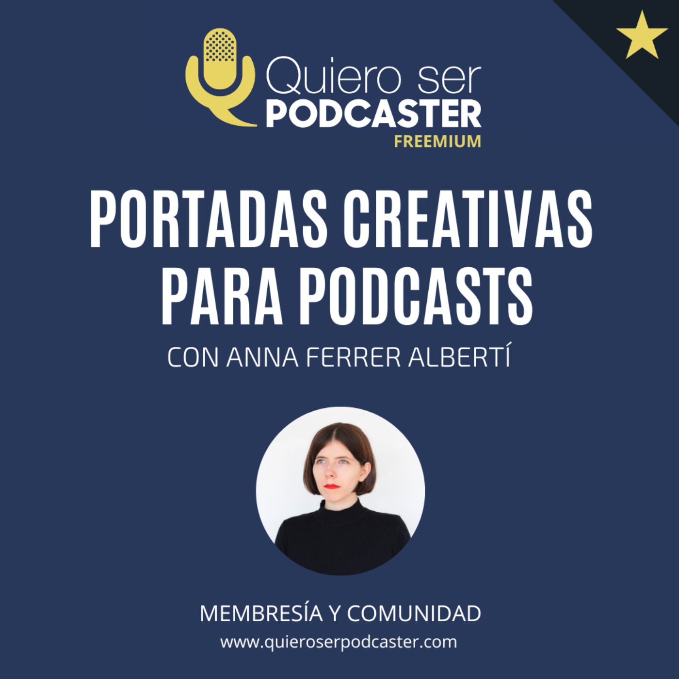 Portadas creativas para podcasts, con @annafalberti