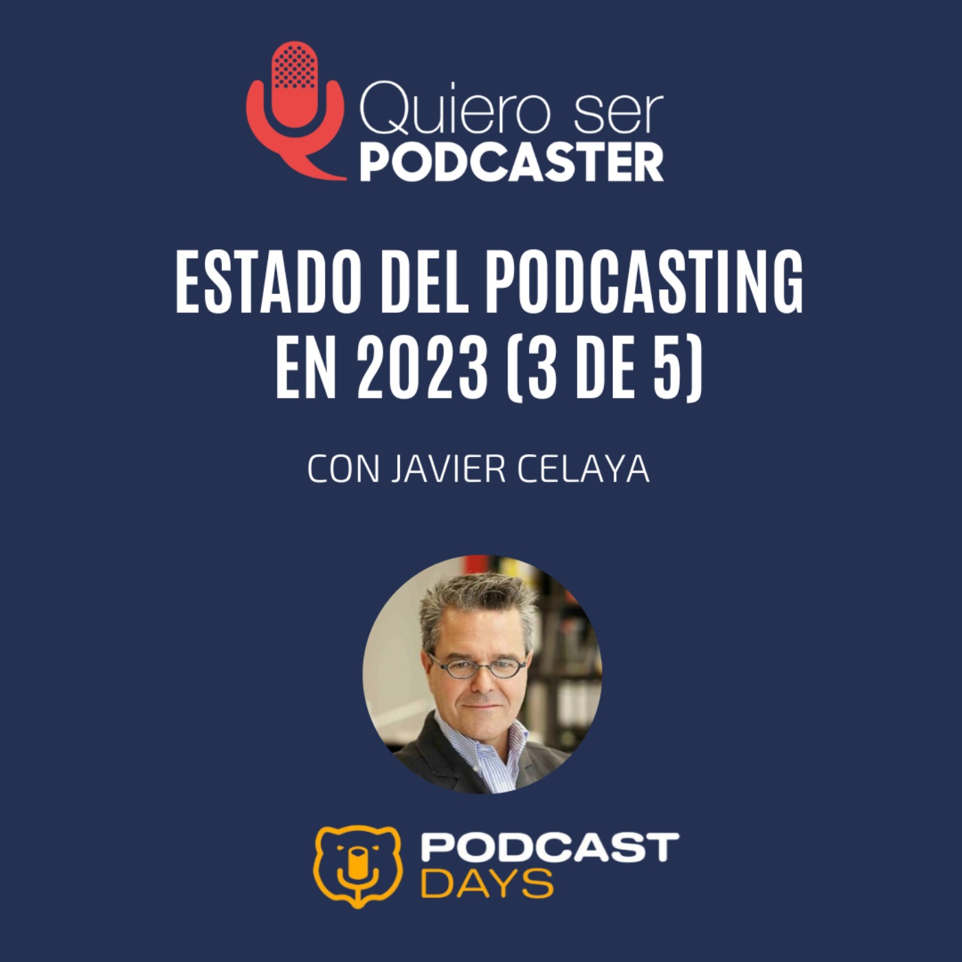 cover art for Javier Celaya y el estado del podcasting 2023, con @javiercelaya , grabado en @PodcastDays_ 